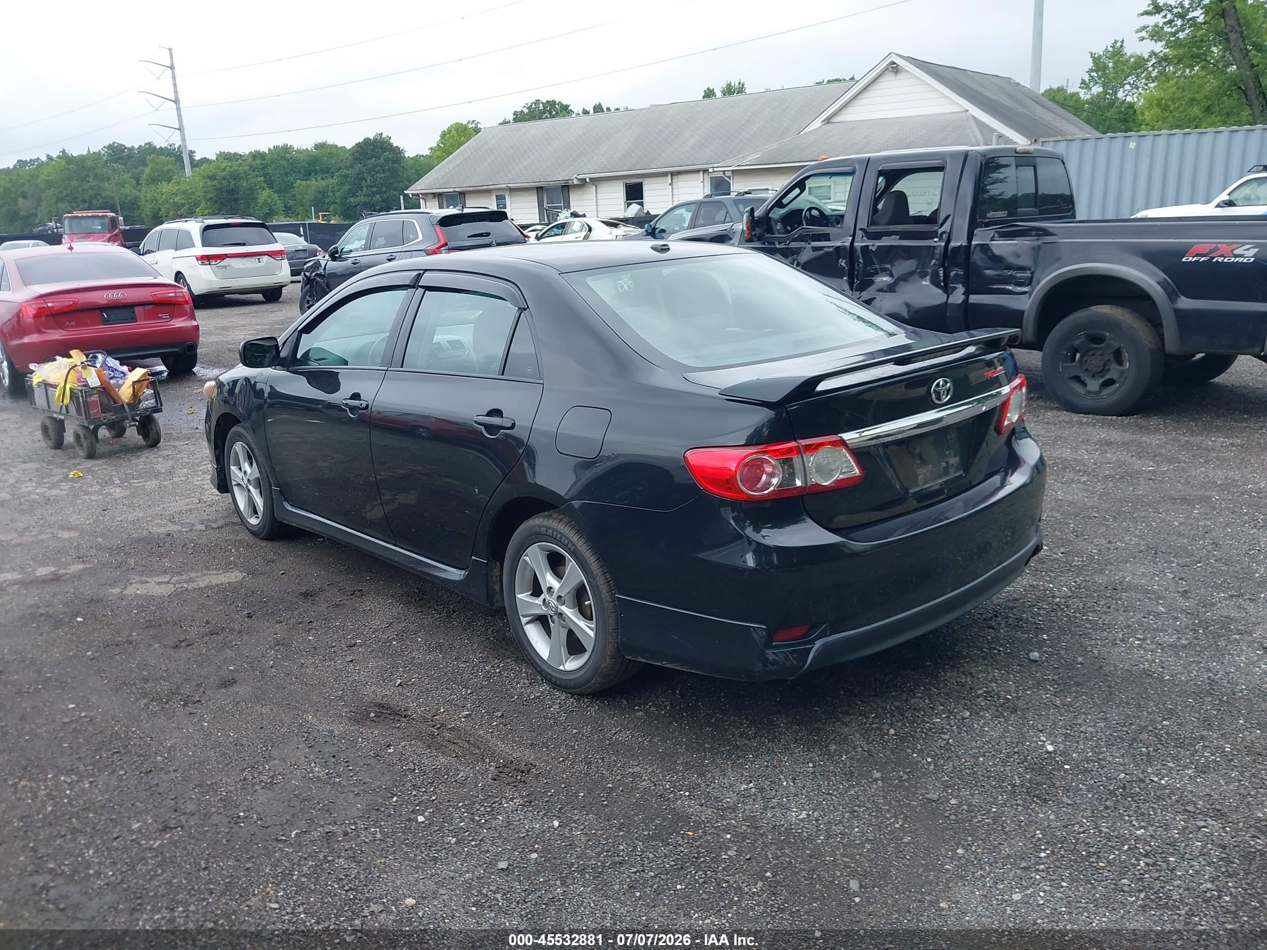 2011 Toyota Corolla S Black vin: 2T1BU4EE2BC710390
