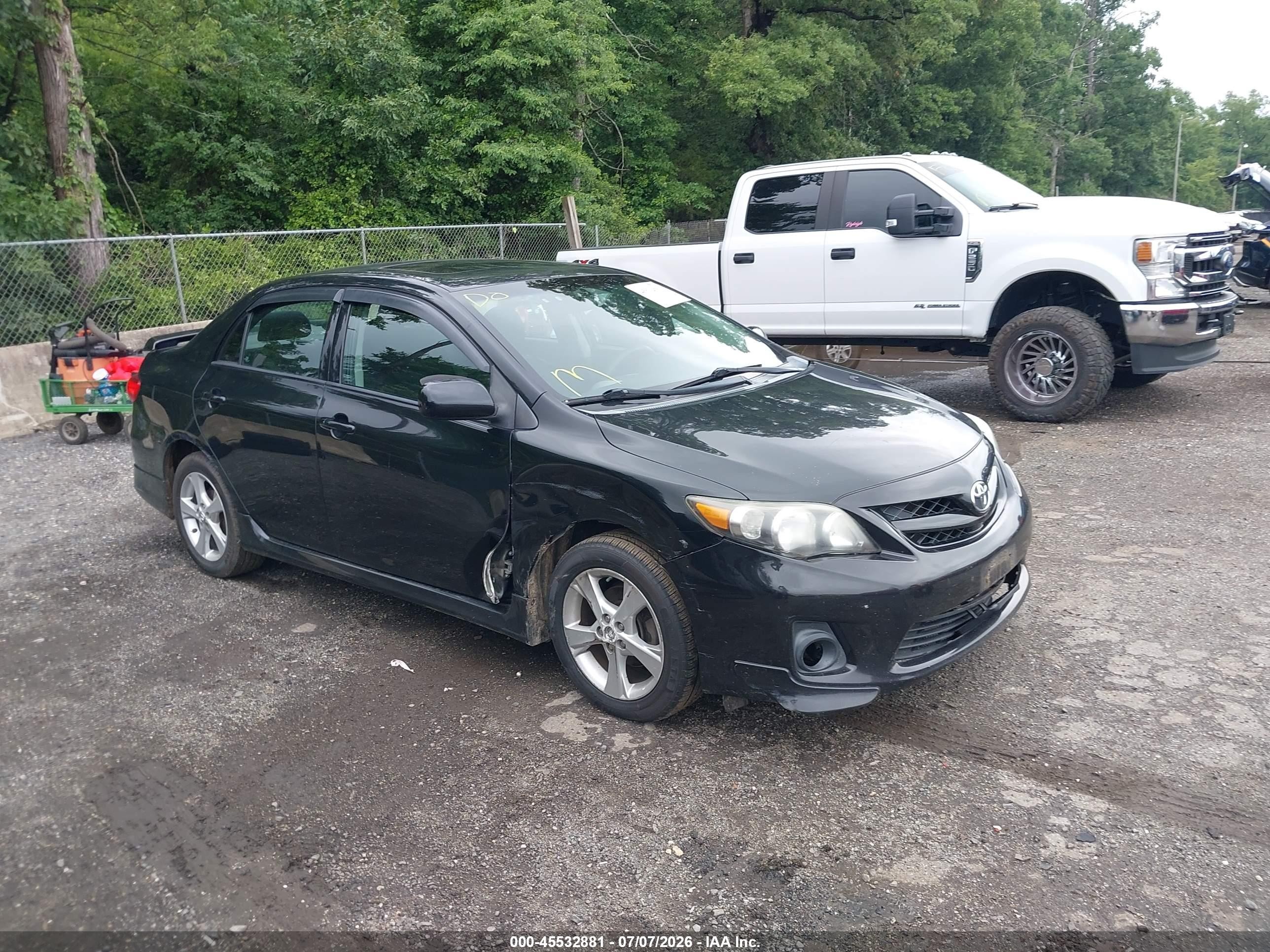 2011 Toyota Corolla S Black vin: 2T1BU4EE2BC710390
