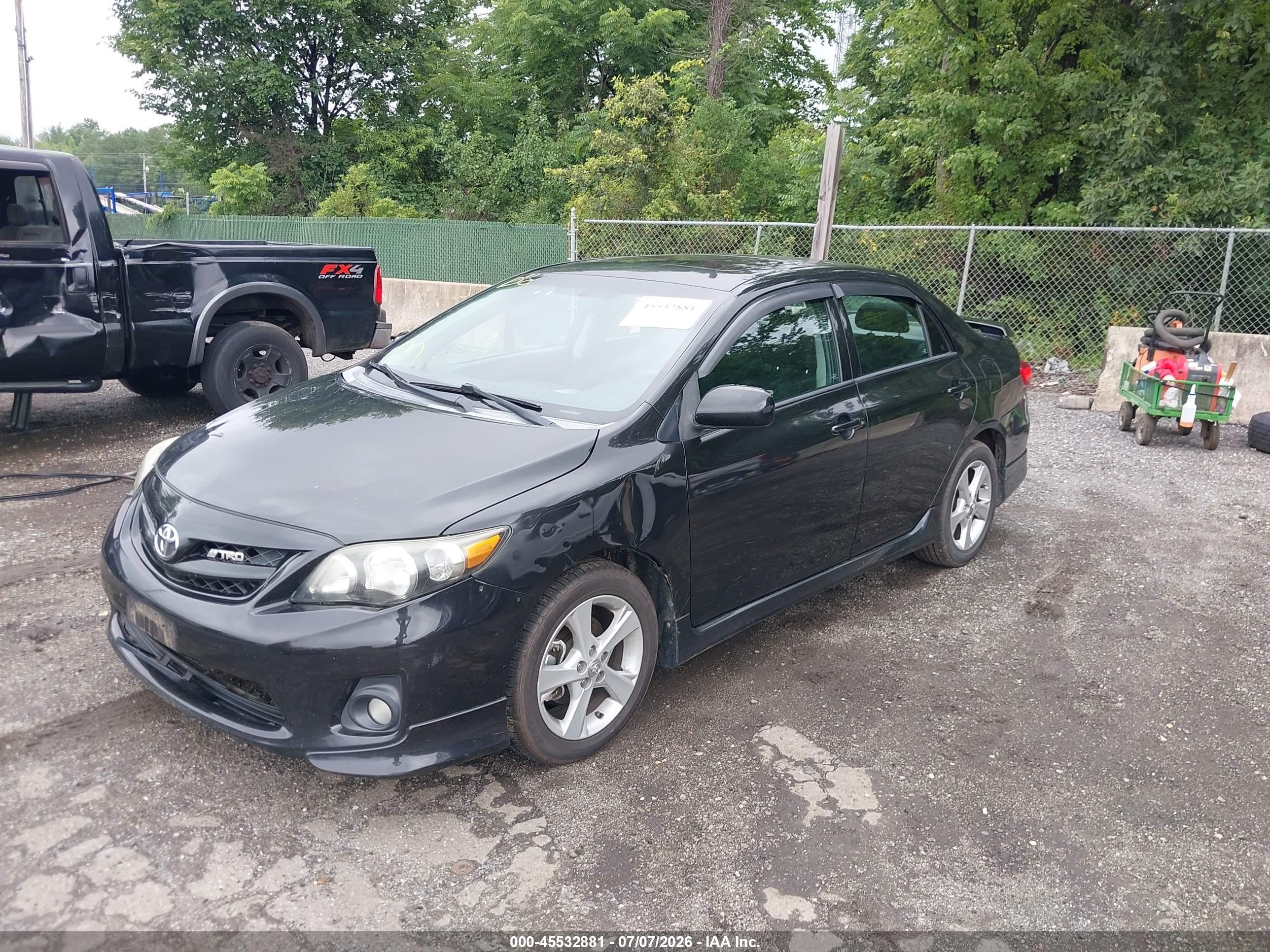2011 Toyota Corolla S Black vin: 2T1BU4EE2BC710390