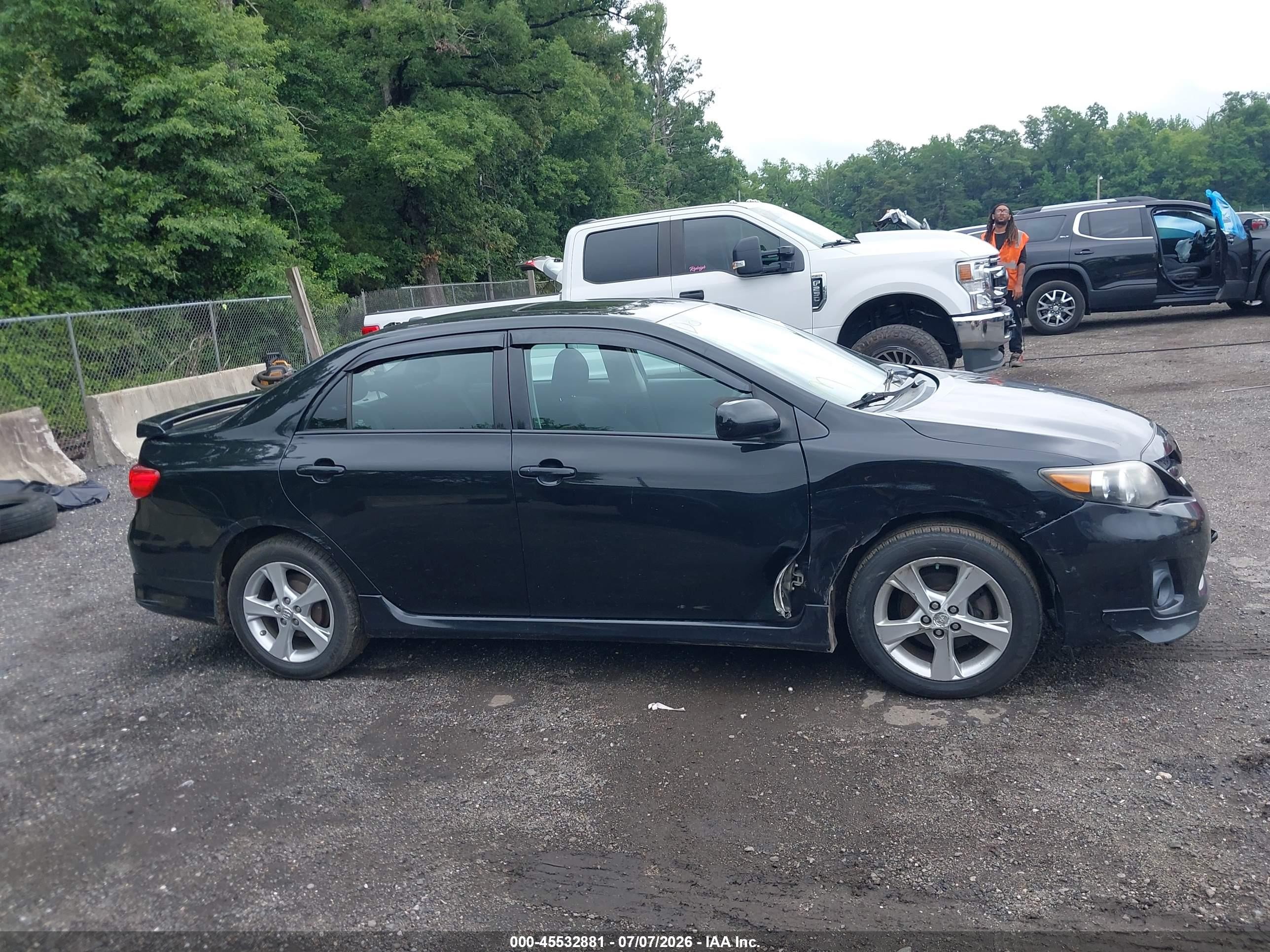 2011 Toyota Corolla S Black vin: 2T1BU4EE2BC710390