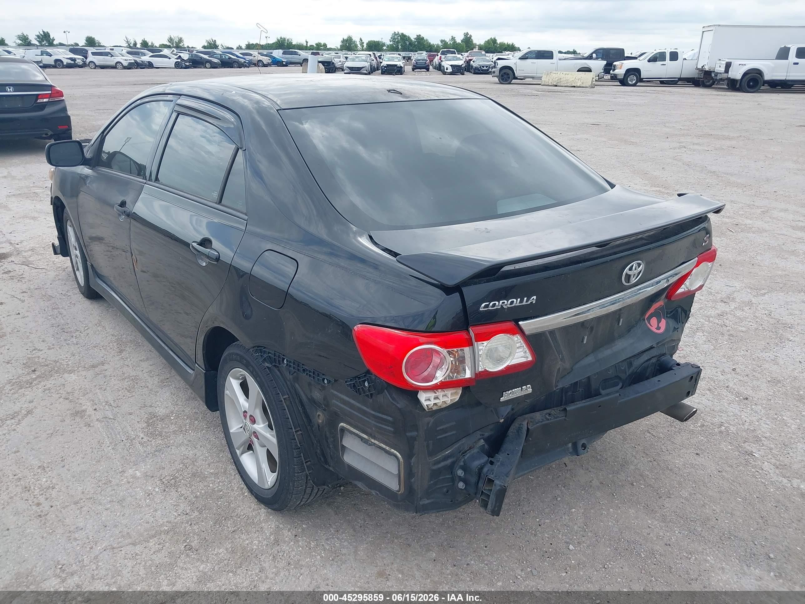 2011 Toyota Corolla S Black vin: 2T1BU4EE2BC729229