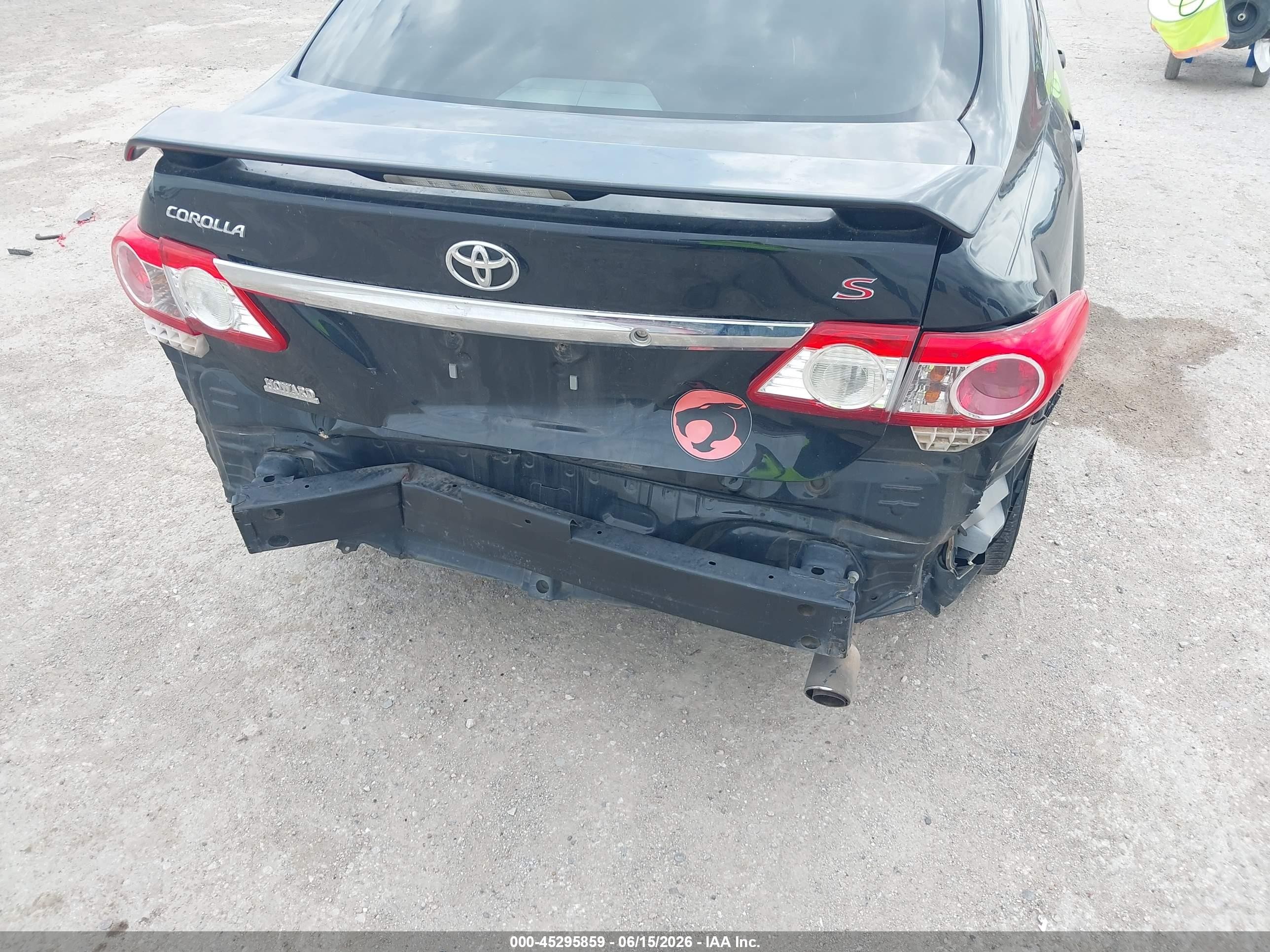 2011 Toyota Corolla S Black vin: 2T1BU4EE2BC729229