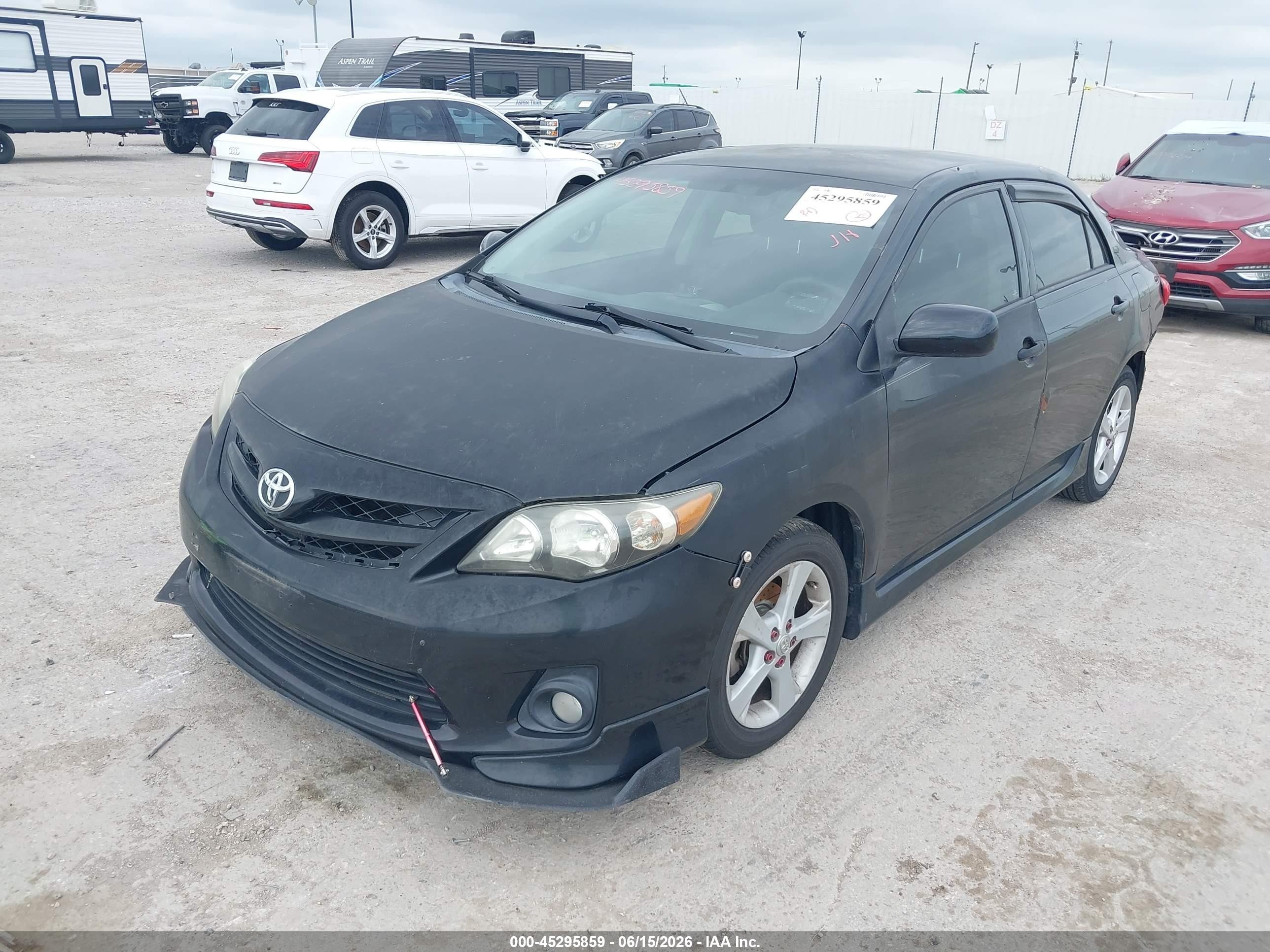 2011 Toyota Corolla S Black vin: 2T1BU4EE2BC729229