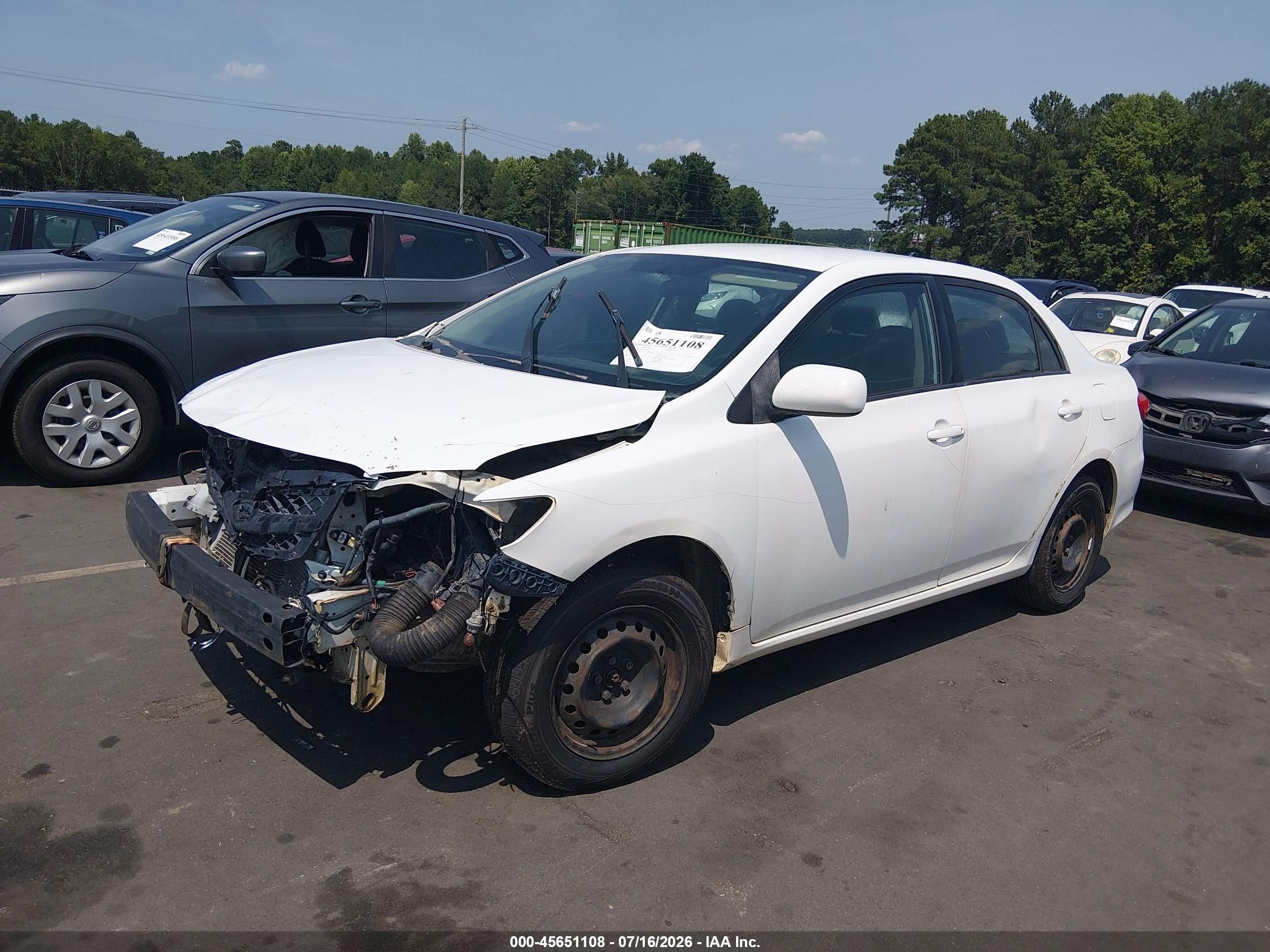 2011 Toyota Corolla Le White vin: 2T1BU4EE2BC730414