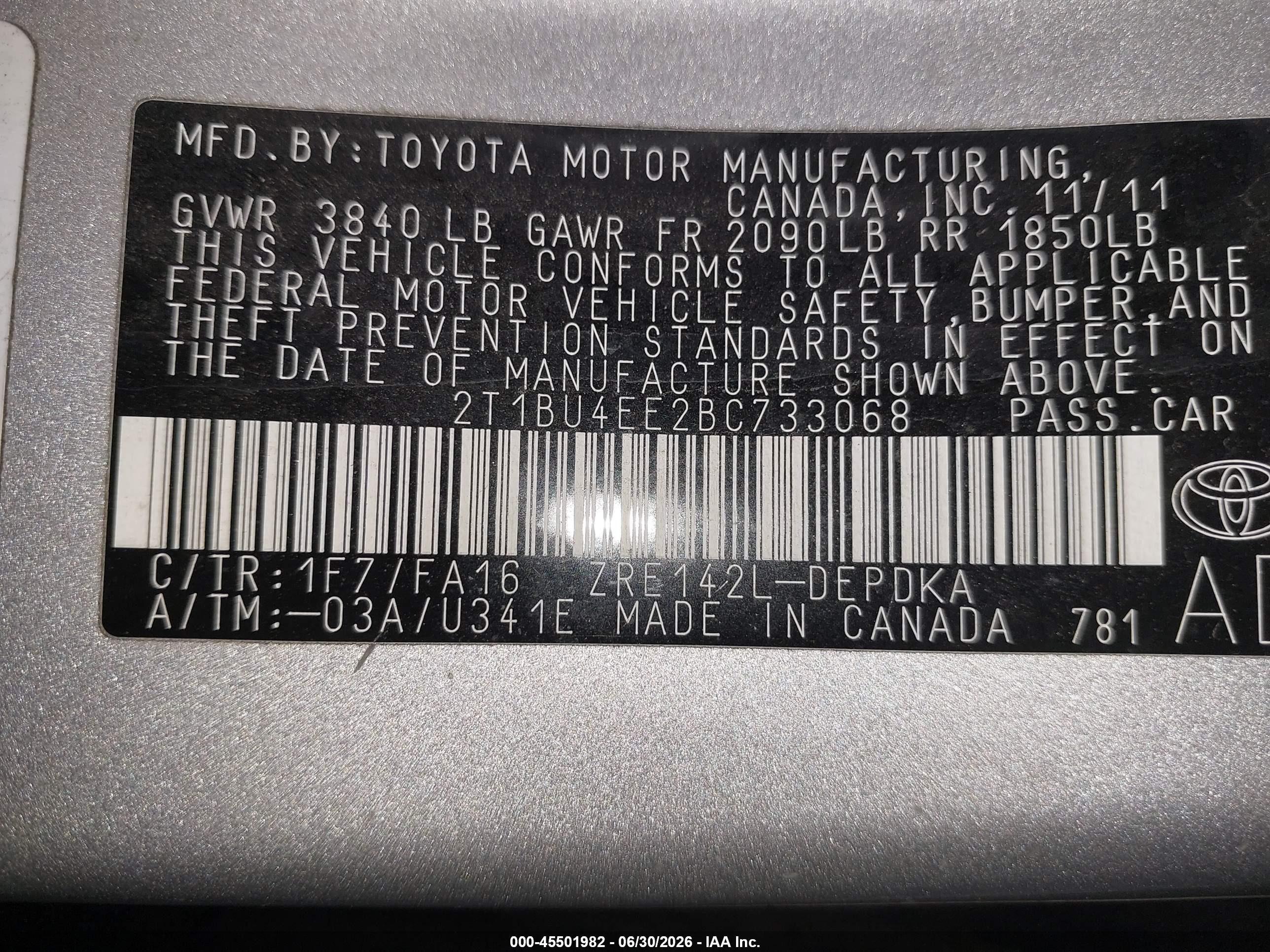 2011 Toyota Corolla   Silver vin: 2T1BU4EE2BC733068
