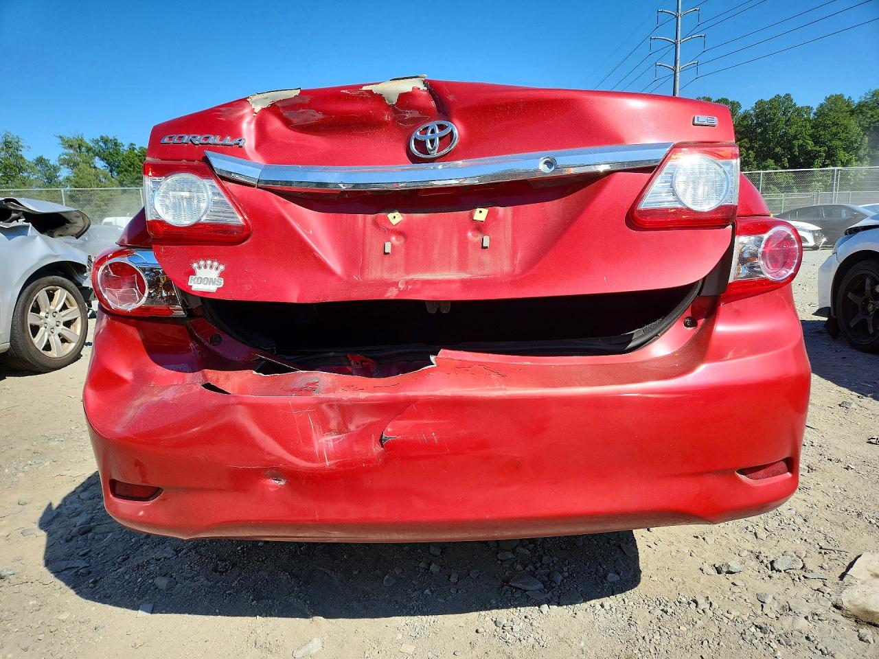 2011 Toyota Corolla Le Красный vin: 2T1BU4EE2BC741817