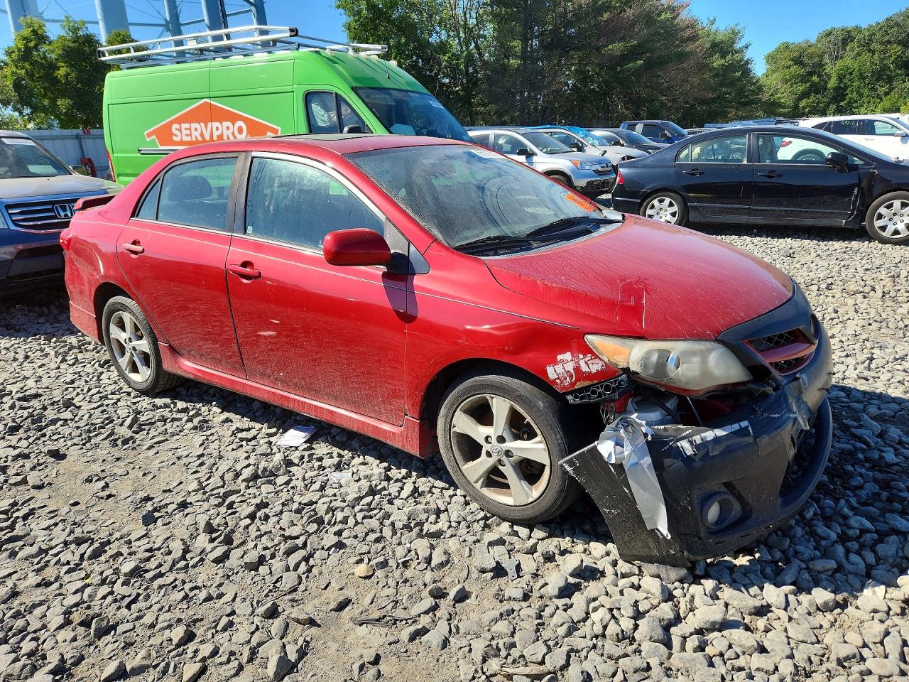 2011 Toyota Corolla S Red vin: 2T1BU4EE2BC745348