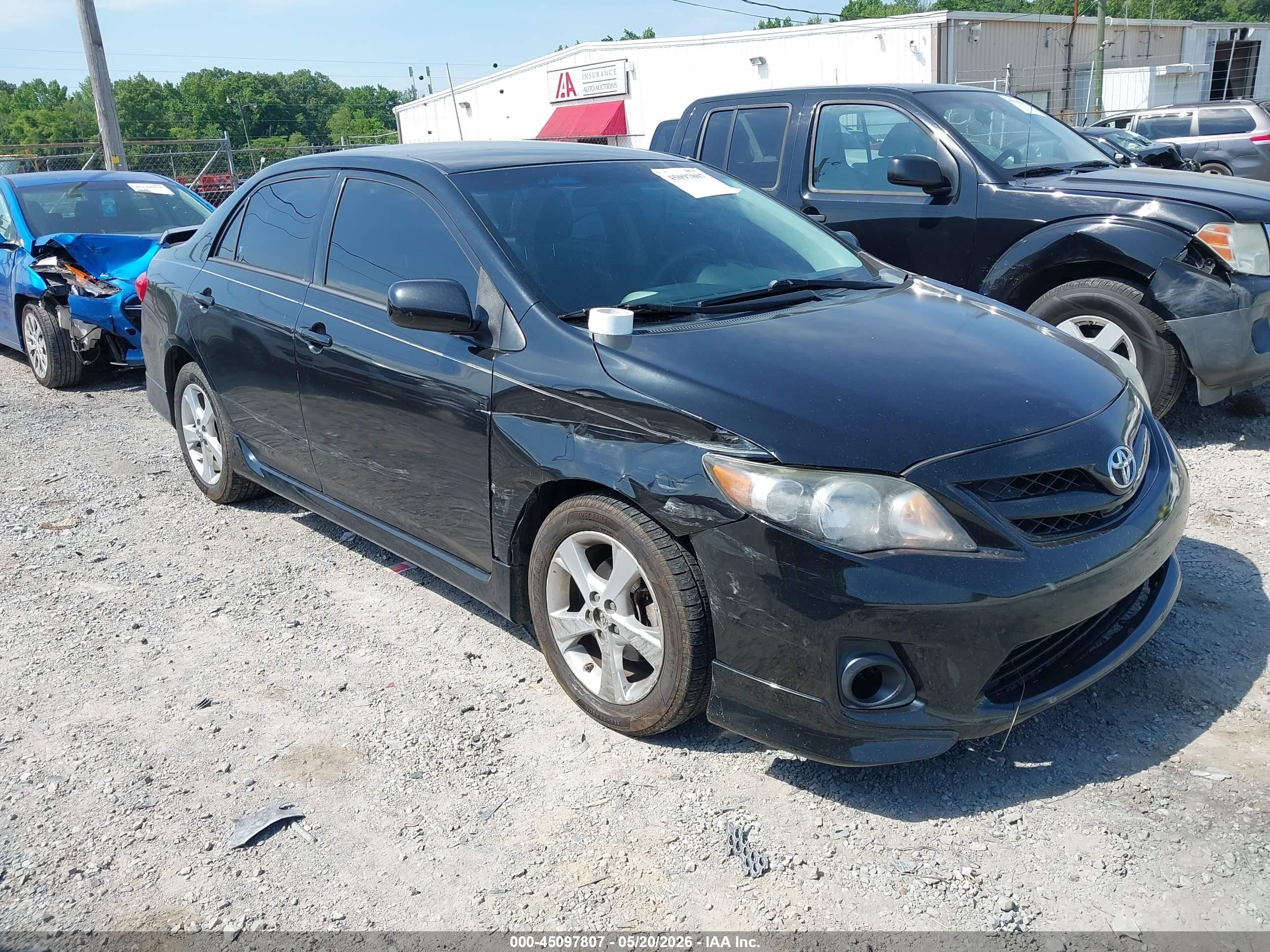 2011 Toyota Corolla S Black vin: 2T1BU4EE2BC754731