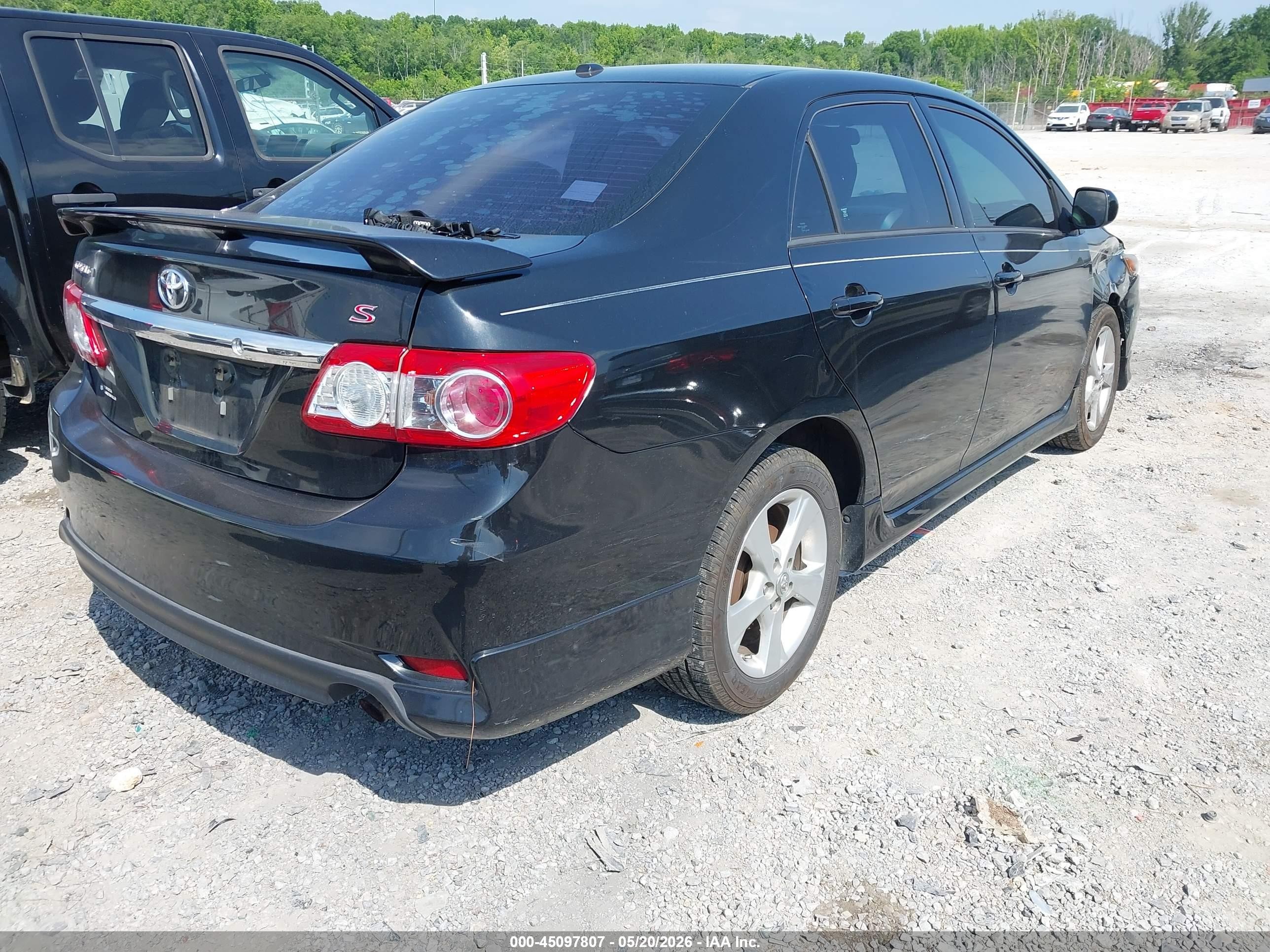 2011 Toyota Corolla S Black vin: 2T1BU4EE2BC754731