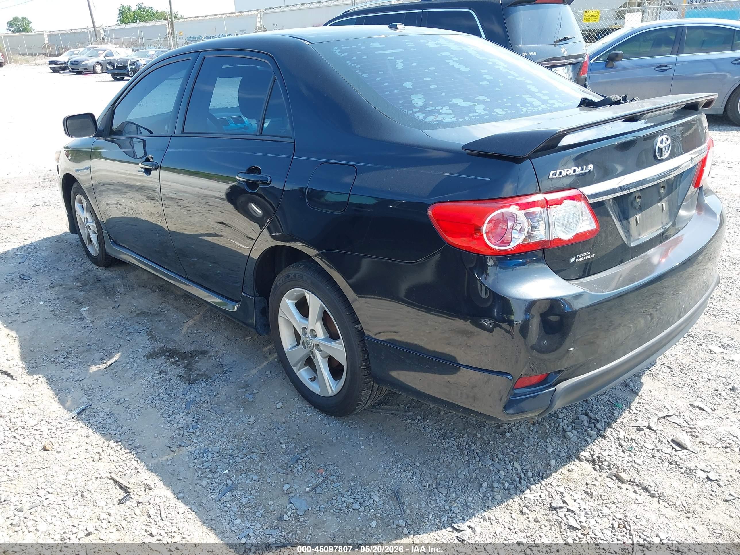 2011 Toyota Corolla S Black vin: 2T1BU4EE2BC754731
