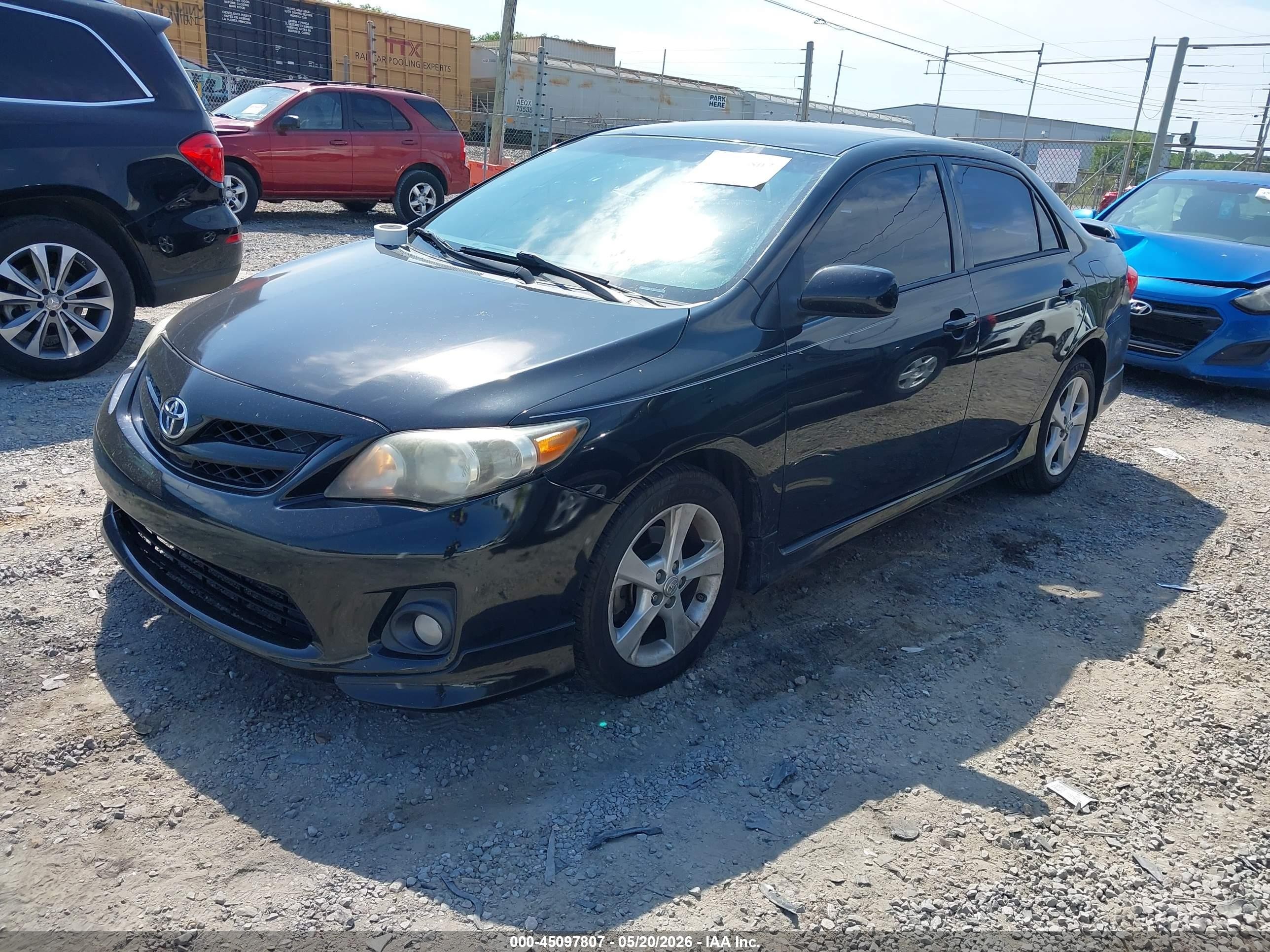 2011 Toyota Corolla S Black vin: 2T1BU4EE2BC754731