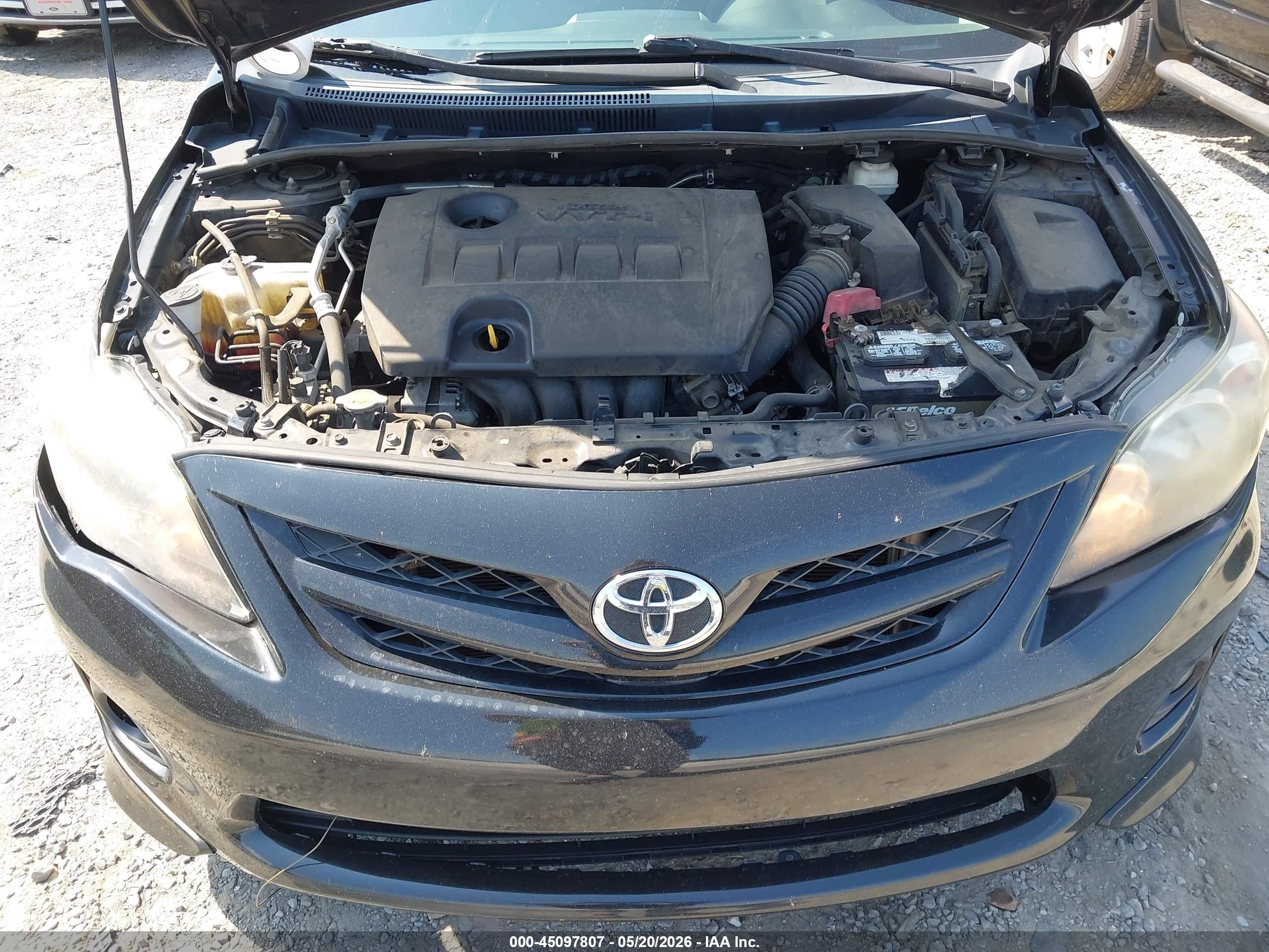 2011 Toyota Corolla S Black vin: 2T1BU4EE2BC754731