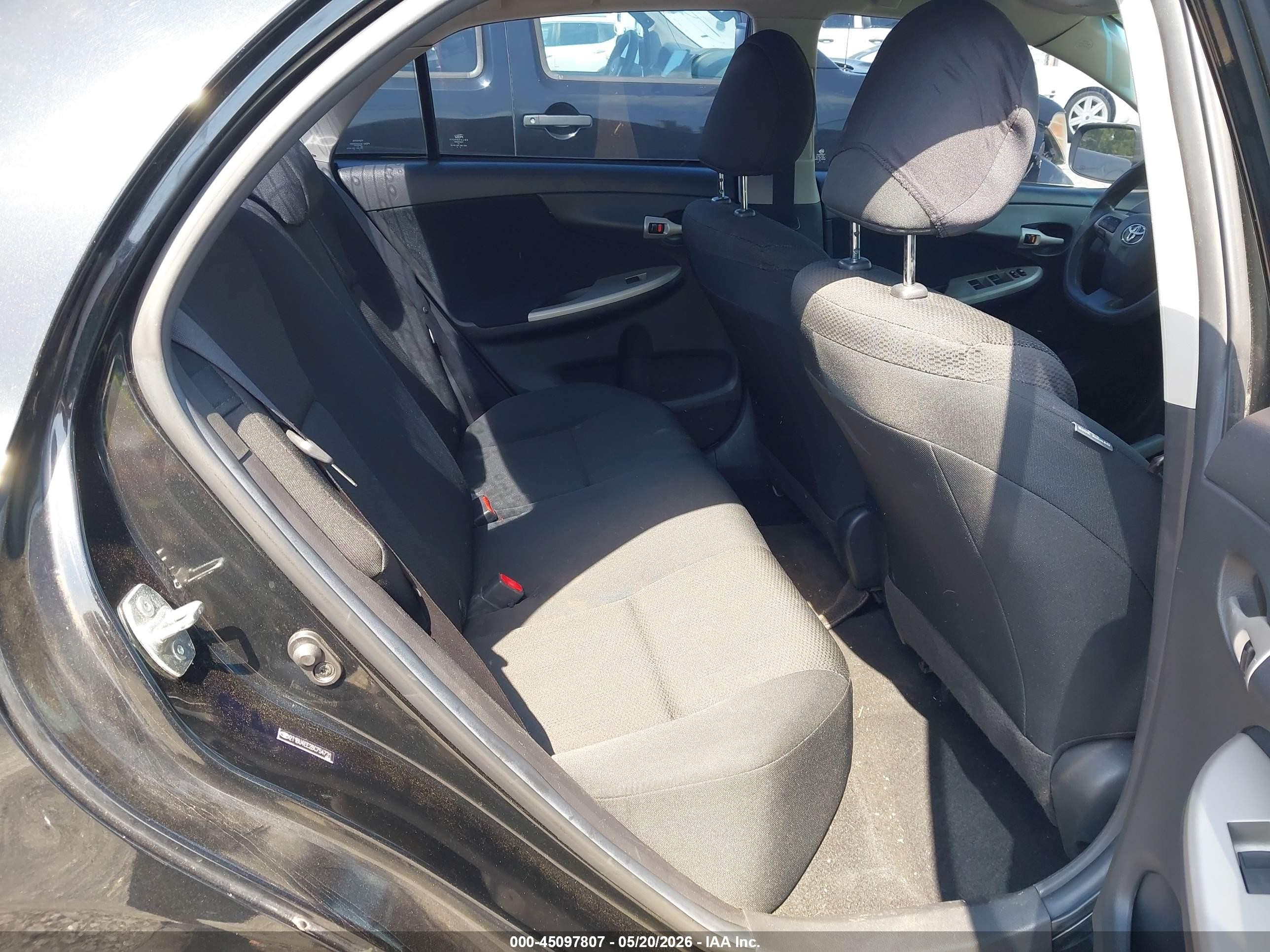 2011 Toyota Corolla S Black vin: 2T1BU4EE2BC754731