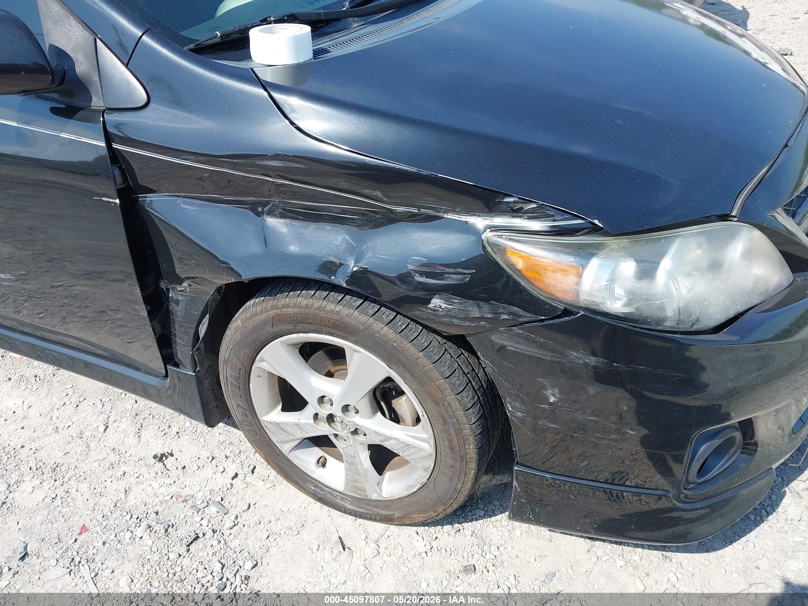 2011 Toyota Corolla S Black vin: 2T1BU4EE2BC754731
