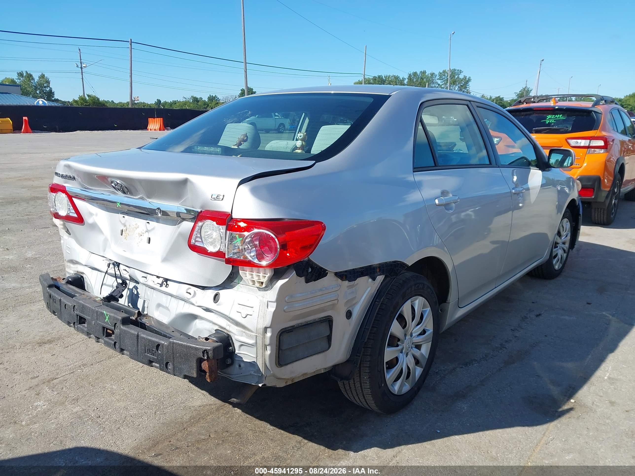2012 Toyota Corolla Le Silver vin: 2T1BU4EE2CC792297