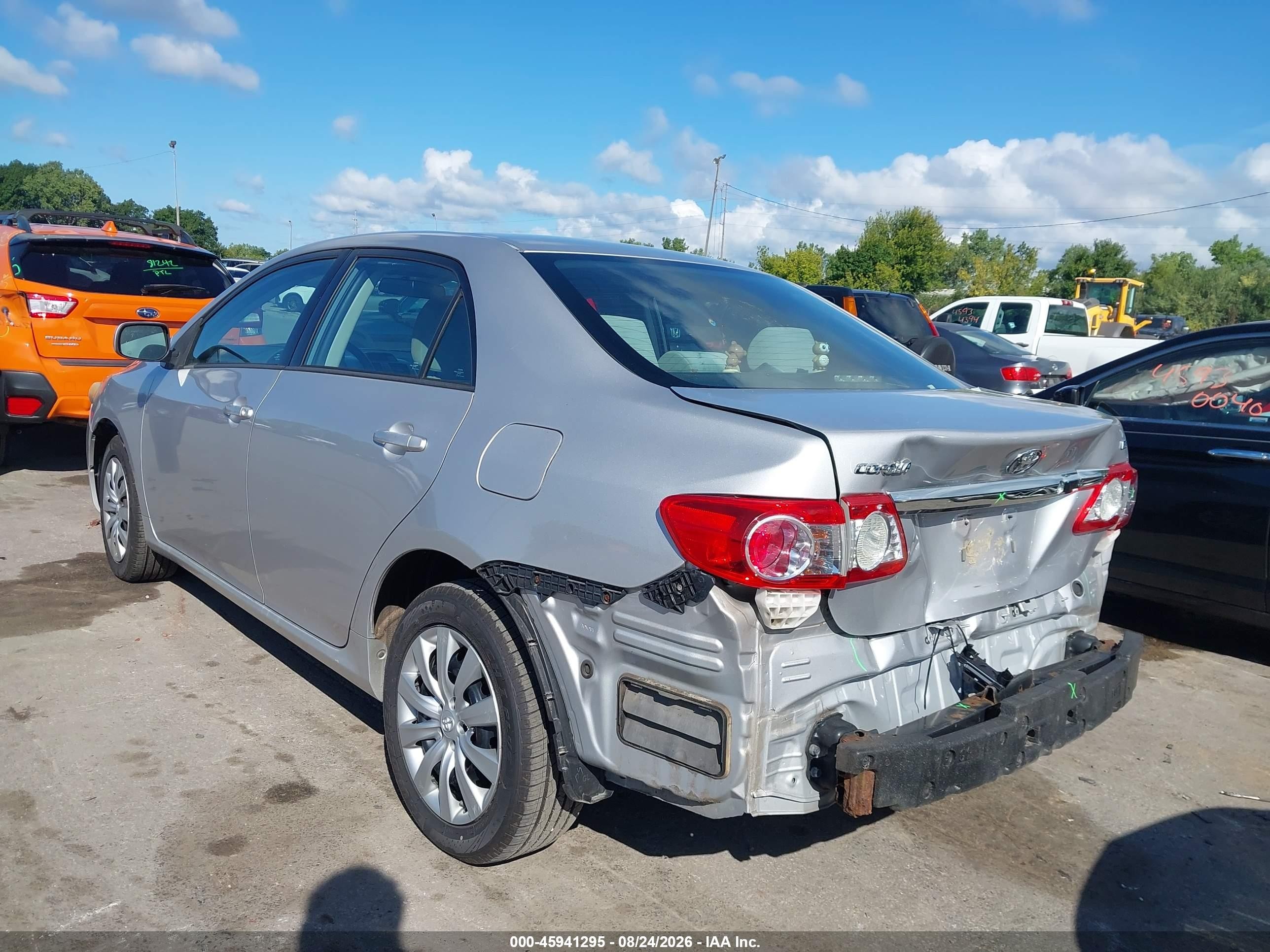 2012 Toyota Corolla Le Silver vin: 2T1BU4EE2CC792297