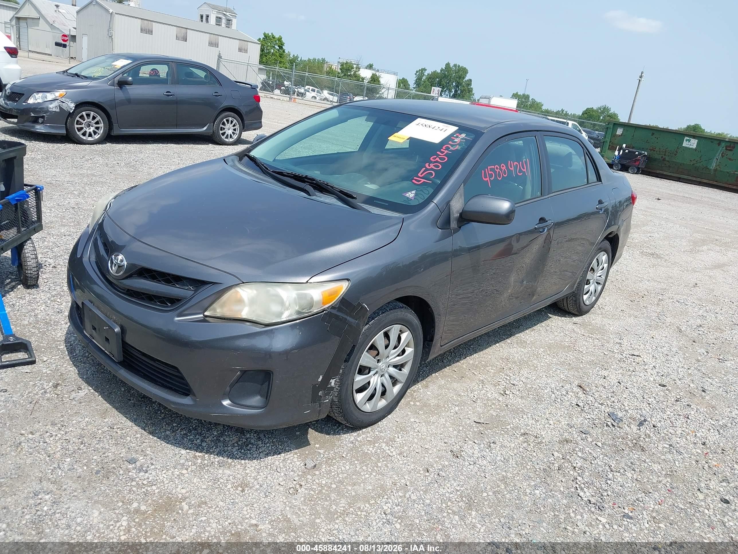 2012 Toyota Corolla Le Gray vin: 2T1BU4EE2CC796382