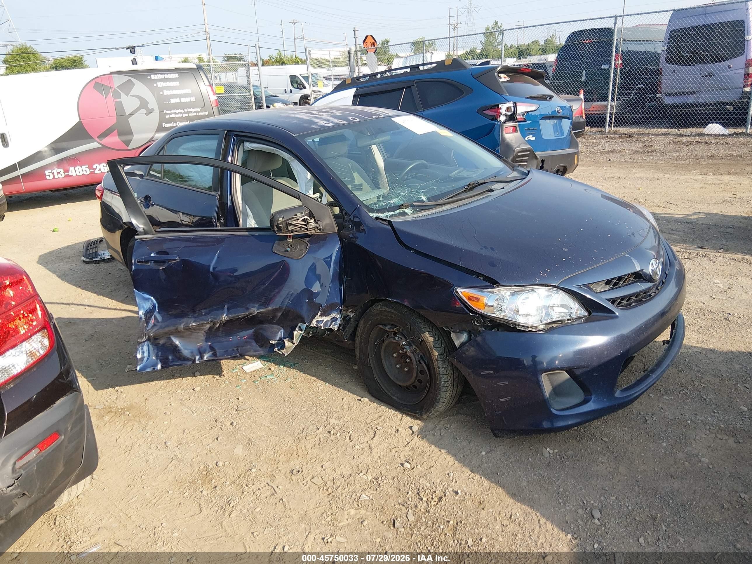 2012 Toyota Corolla Le Blue vin: 2T1BU4EE2CC796656