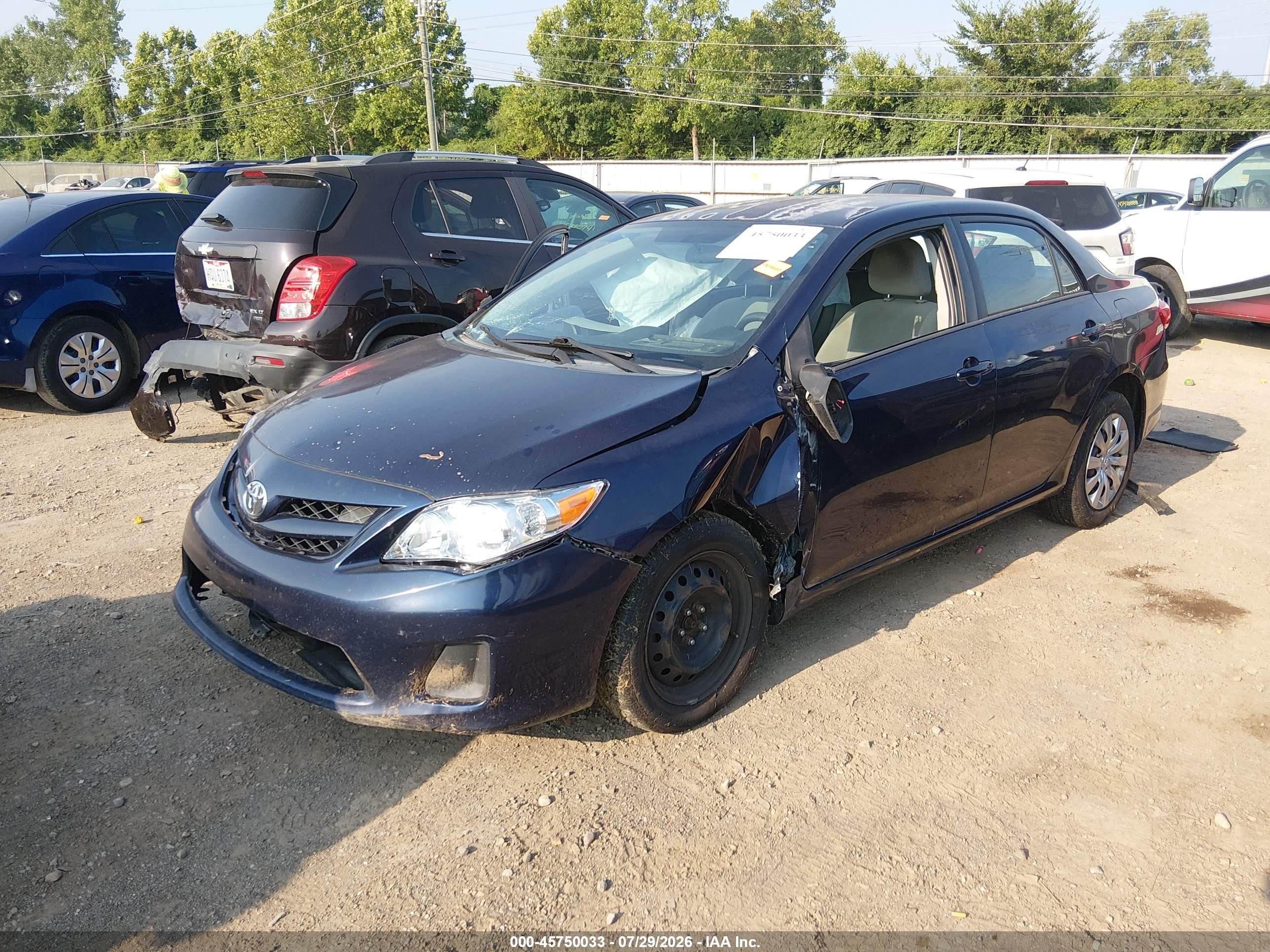 2012 Toyota Corolla Le Blue vin: 2T1BU4EE2CC796656
