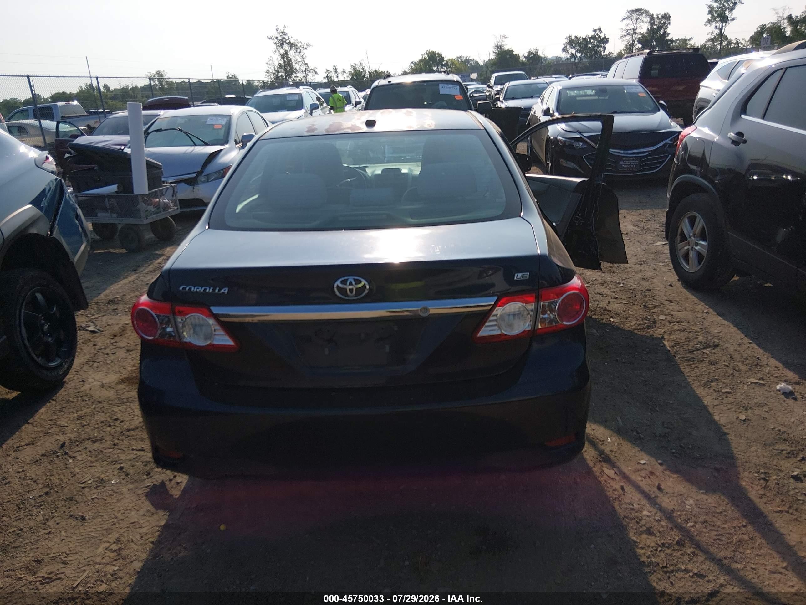 2012 Toyota Corolla Le Blue vin: 2T1BU4EE2CC796656