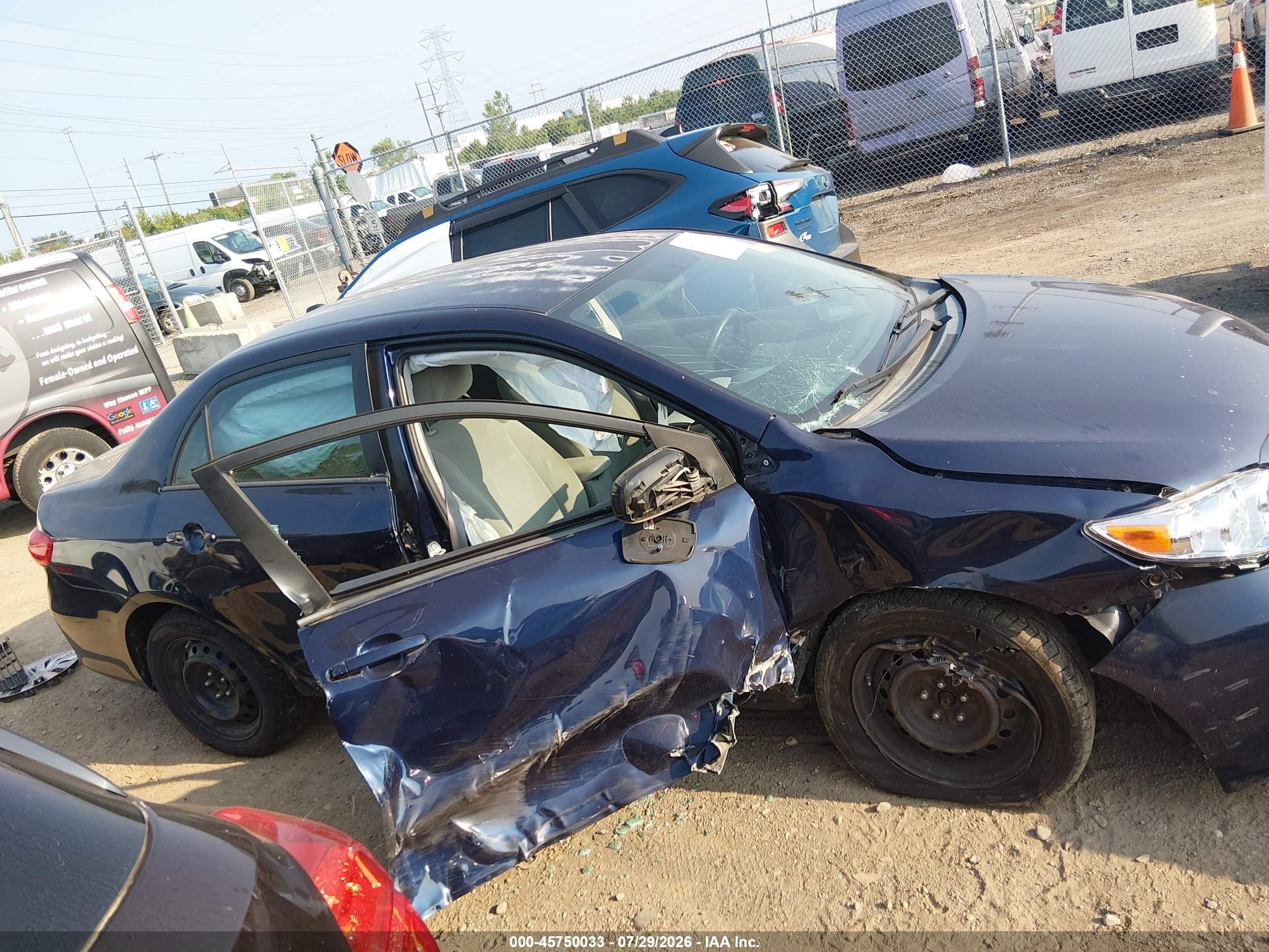 2012 Toyota Corolla Le Blue vin: 2T1BU4EE2CC796656
