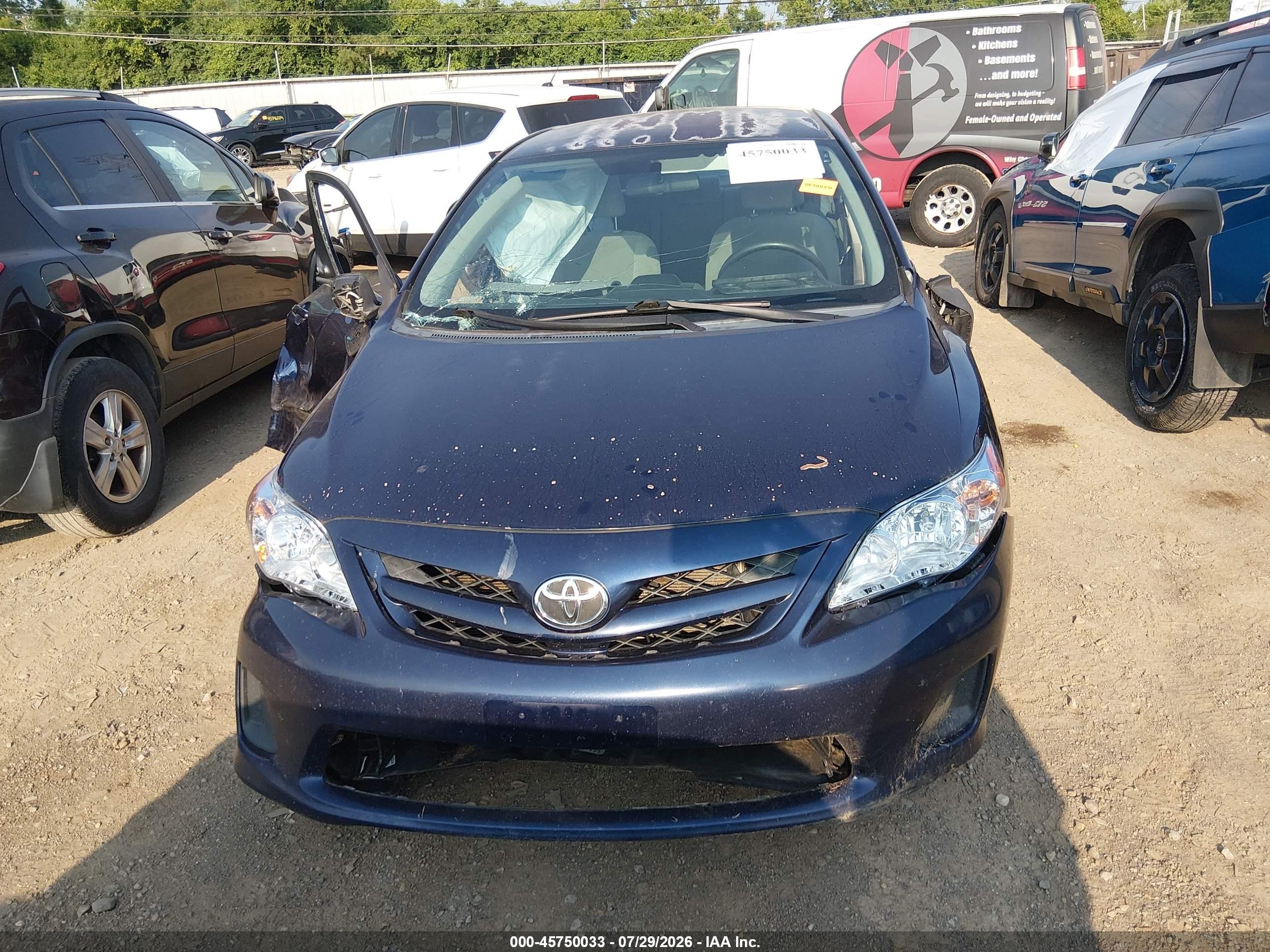 2012 Toyota Corolla Le Blue vin: 2T1BU4EE2CC796656