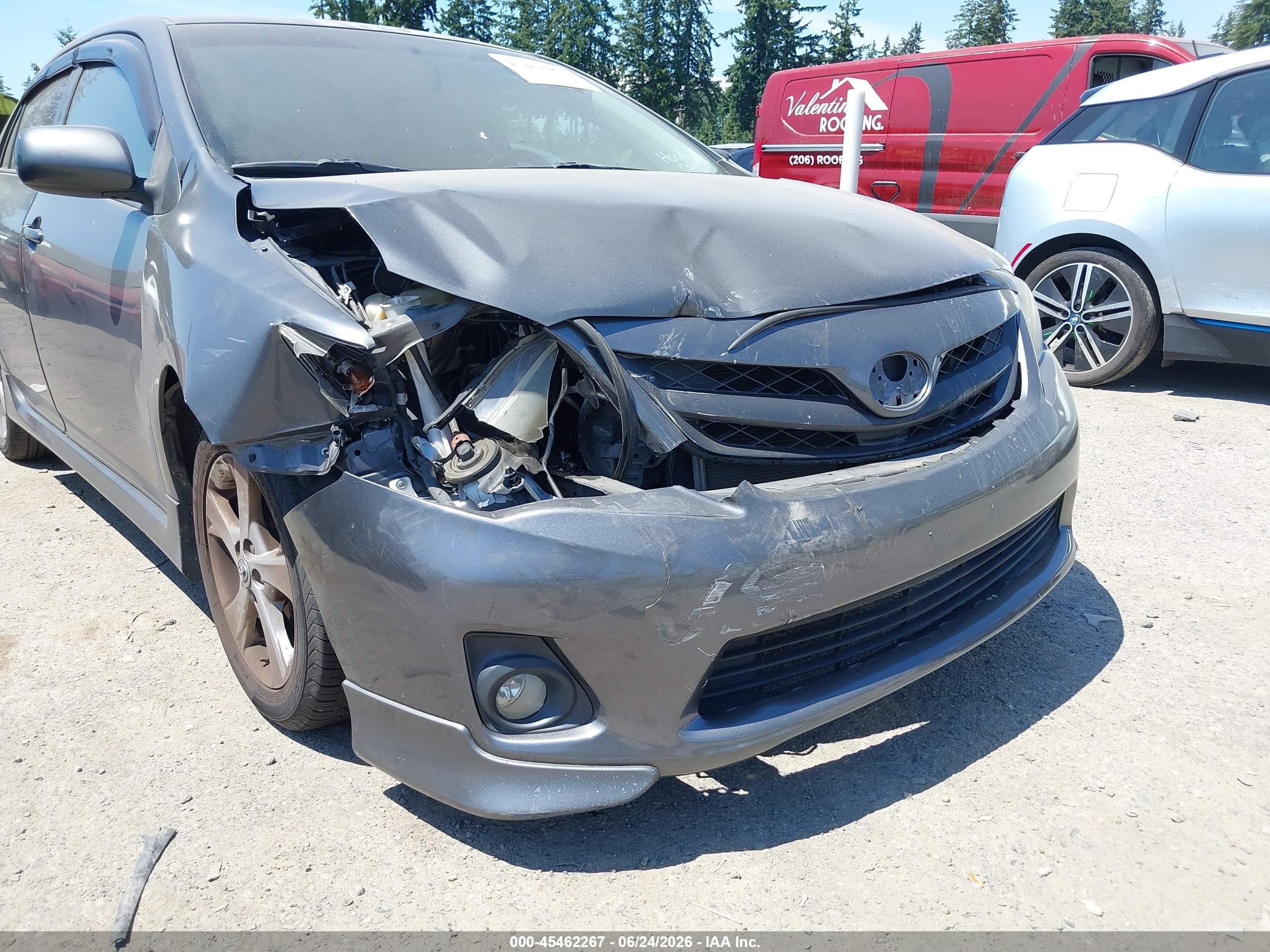 2012 Toyota Corolla S Gray vin: 2T1BU4EE2CC809888
