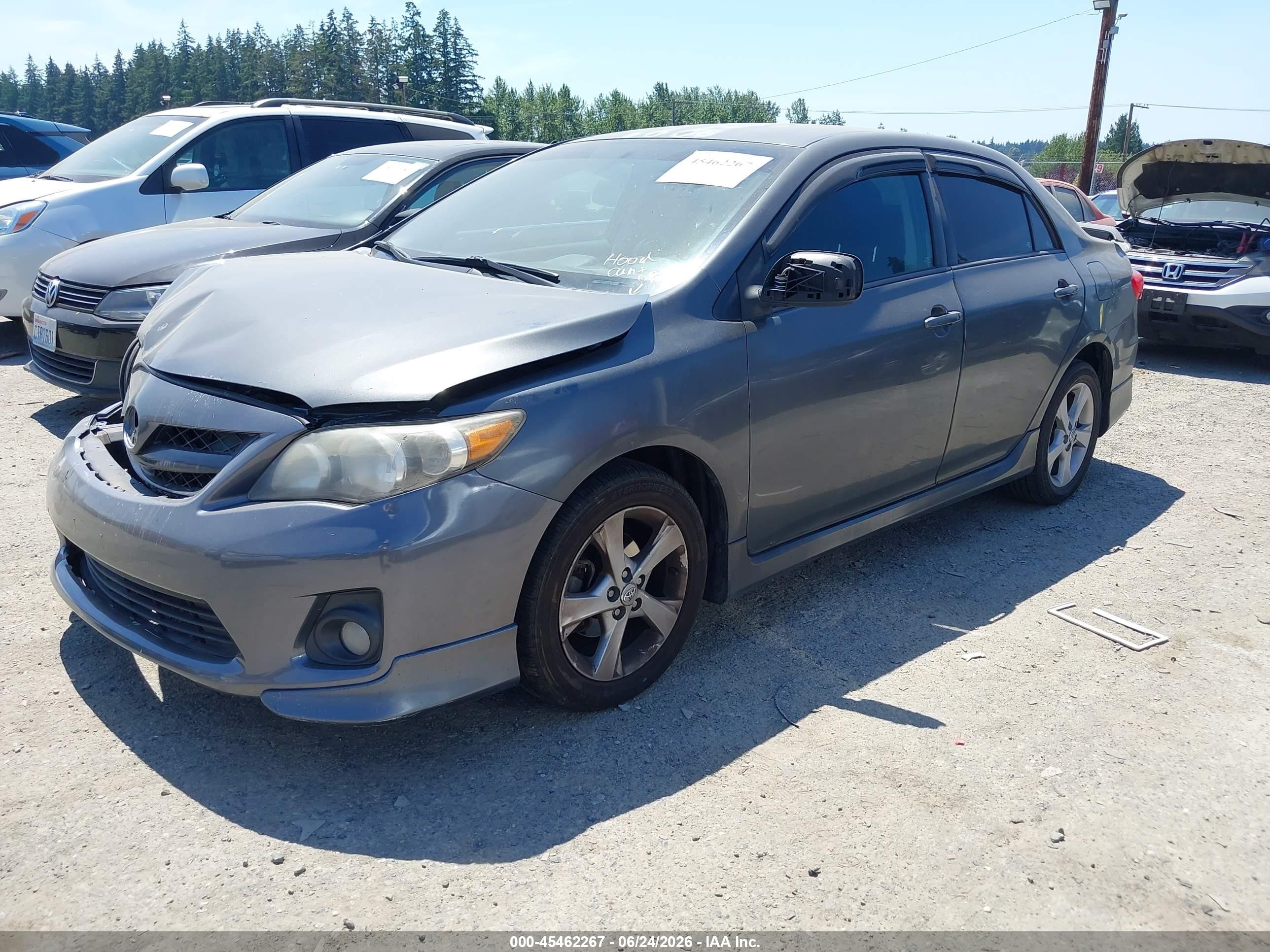 2012 Toyota Corolla S Gray vin: 2T1BU4EE2CC809888