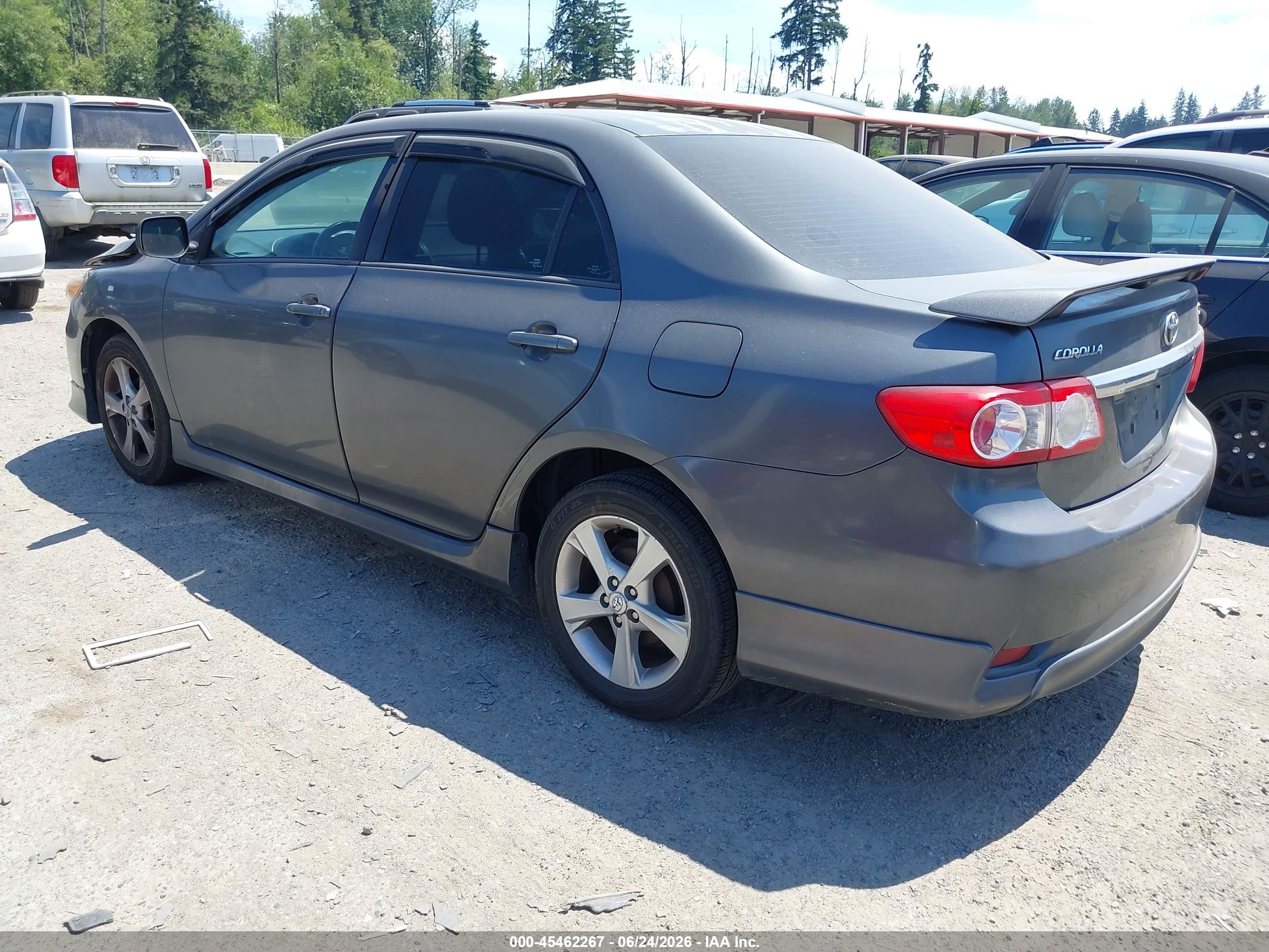 2012 Toyota Corolla S Gray vin: 2T1BU4EE2CC809888