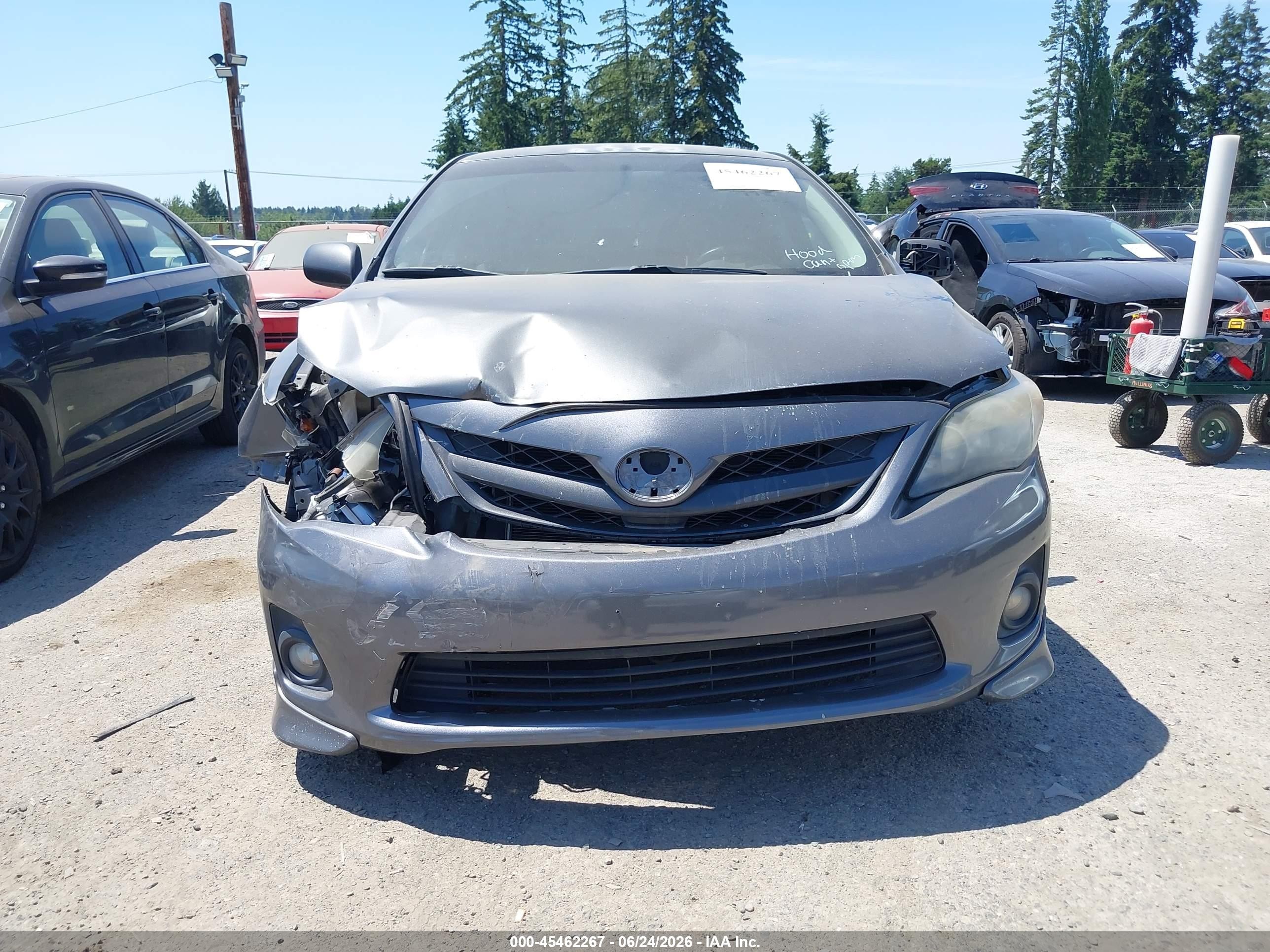 2012 Toyota Corolla S Gray vin: 2T1BU4EE2CC809888