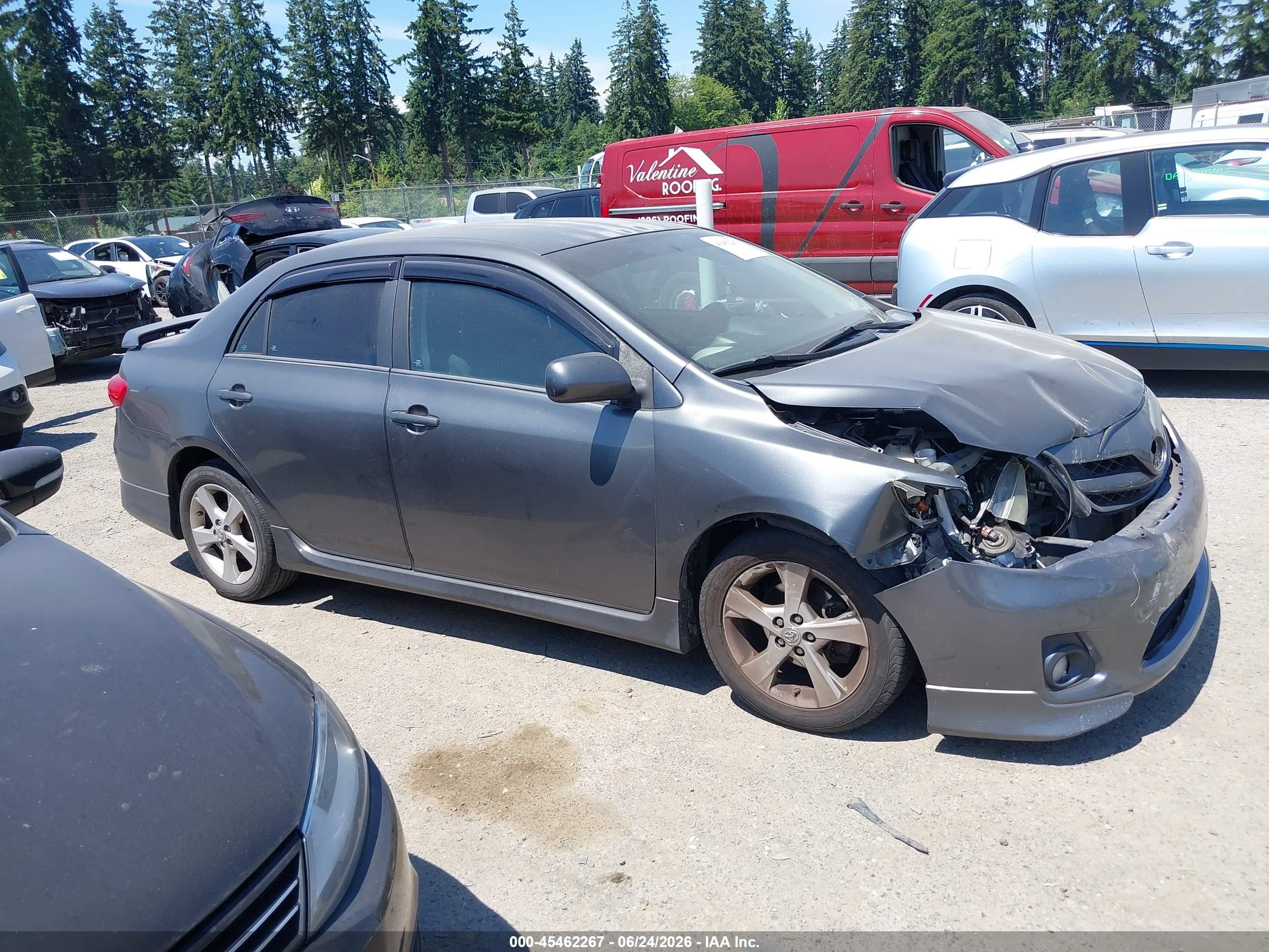 2012 Toyota Corolla S Gray vin: 2T1BU4EE2CC809888