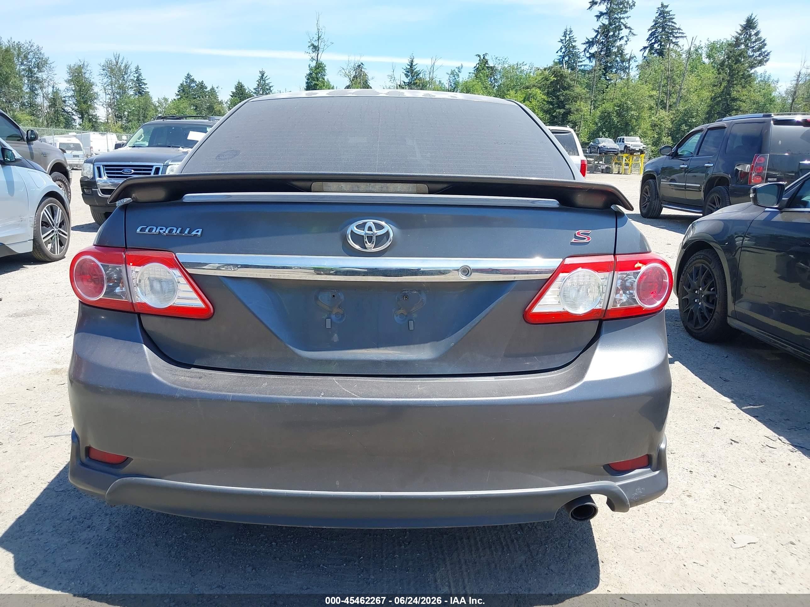 2012 Toyota Corolla S Gray vin: 2T1BU4EE2CC809888