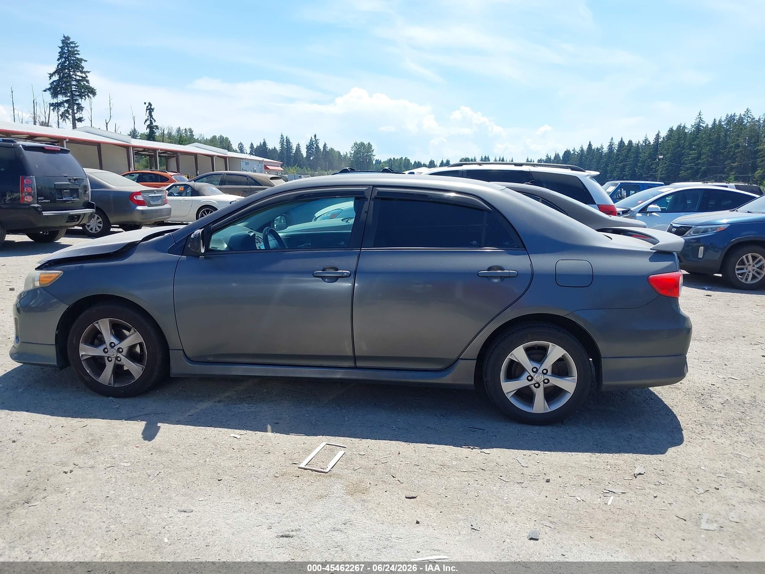2012 Toyota Corolla S Gray vin: 2T1BU4EE2CC809888