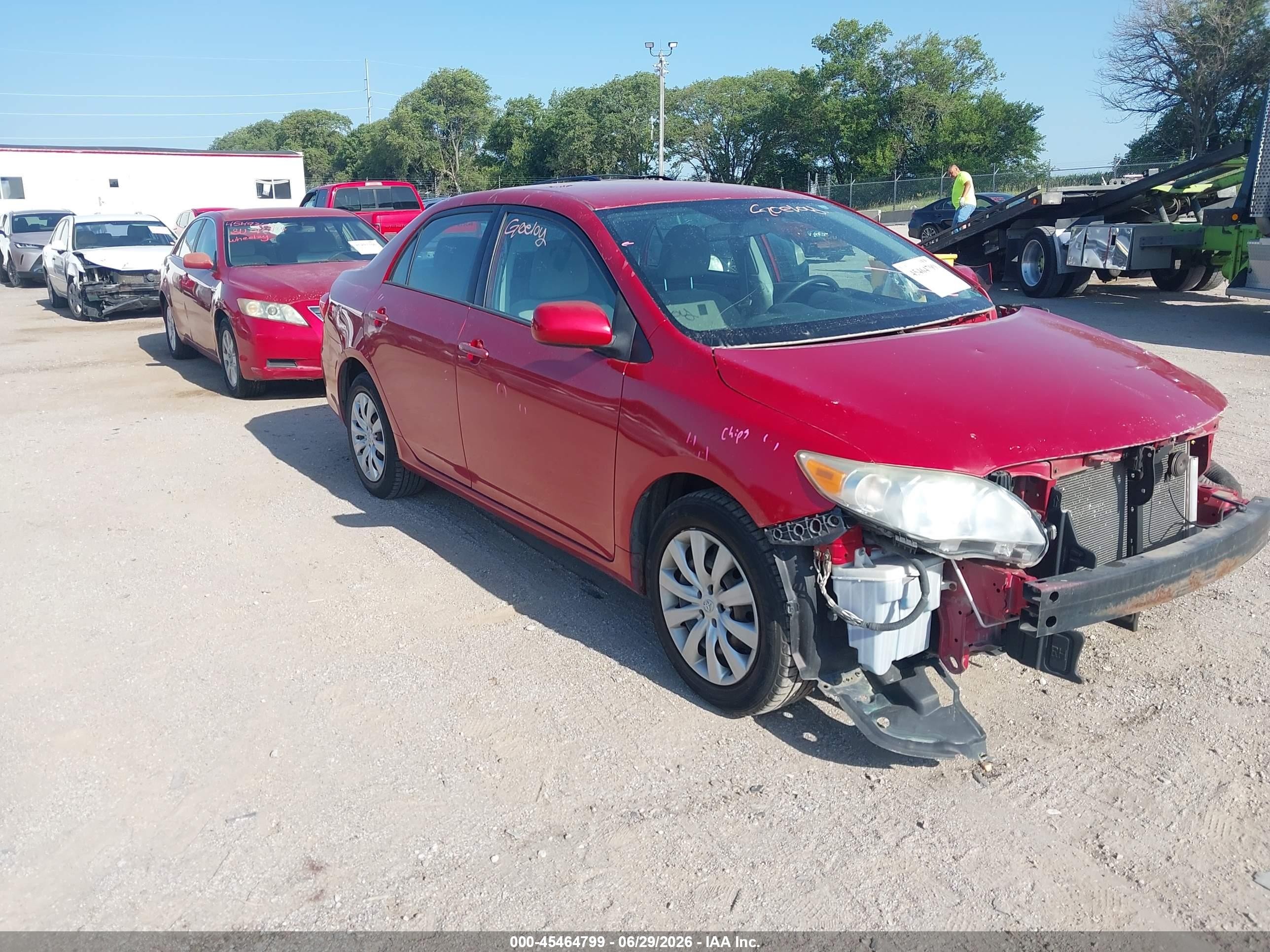 2012 Toyota Corolla Le Red vin: 2T1BU4EE2CC810278