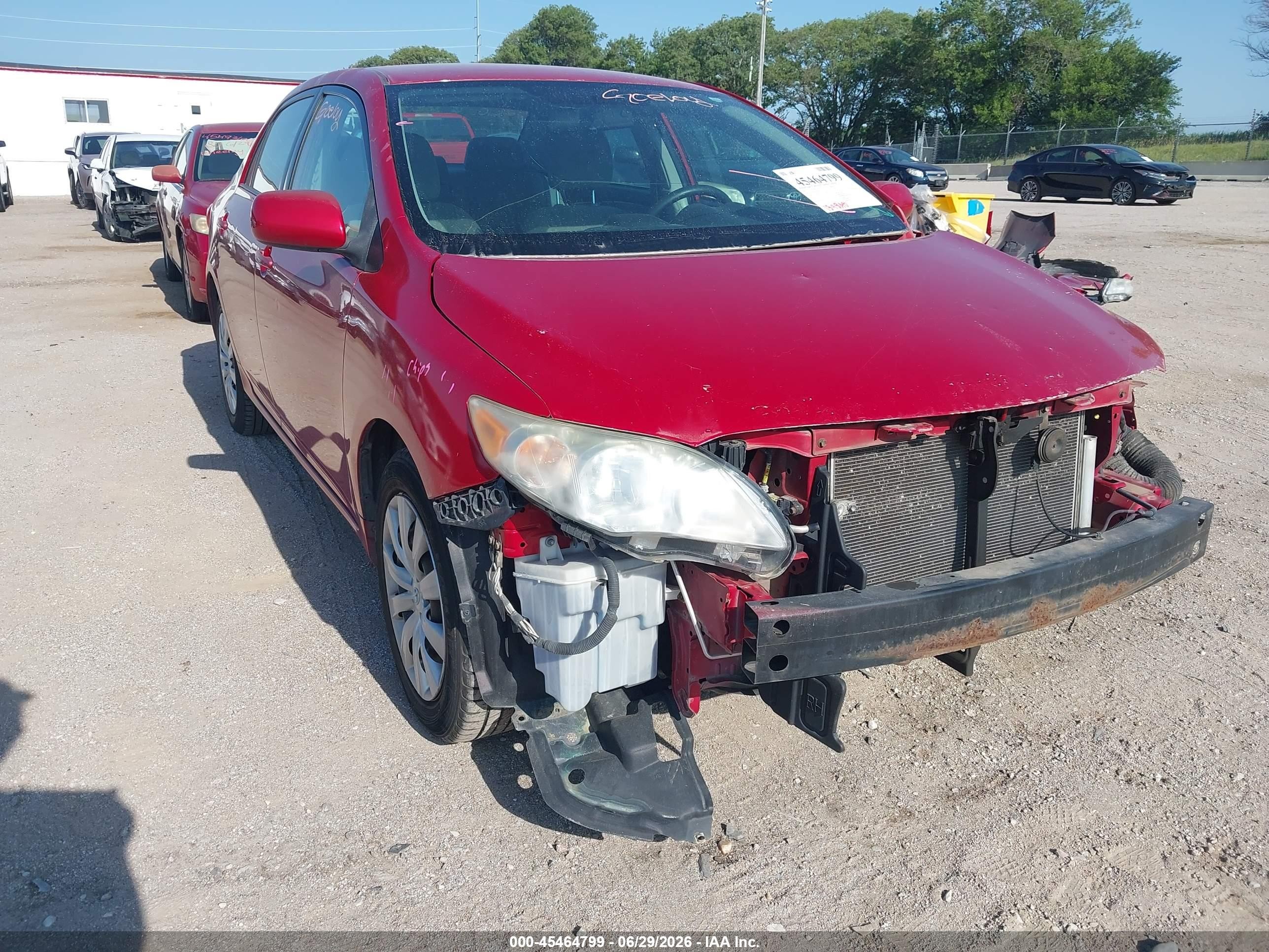 2012 Toyota Corolla Le Red vin: 2T1BU4EE2CC810278