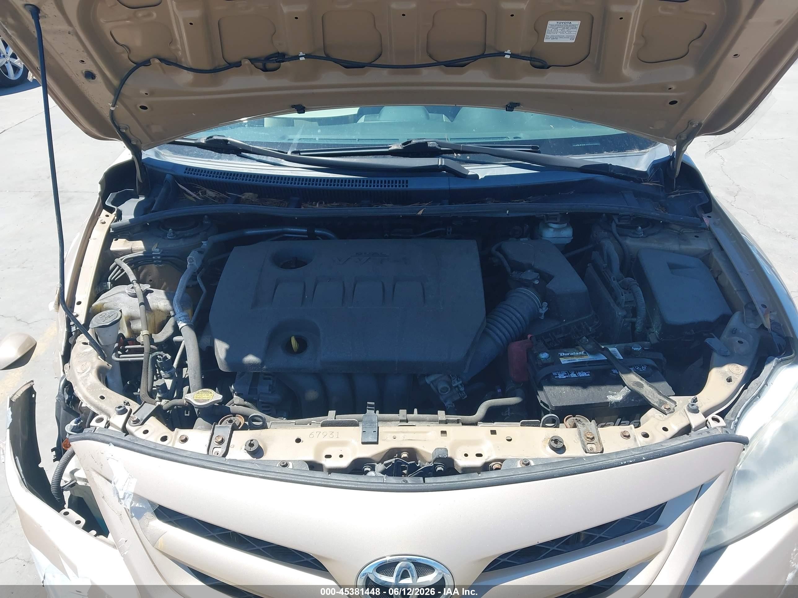 2012 Toyota Corolla Le Beige vin: 2T1BU4EE2CC827906