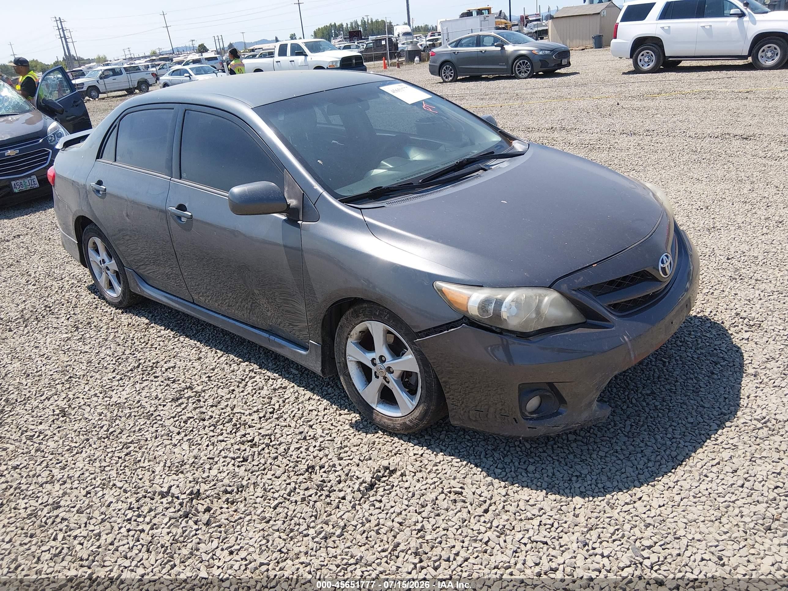 2012 Toyota Corolla S Gray vin: 2T1BU4EE2CC850439