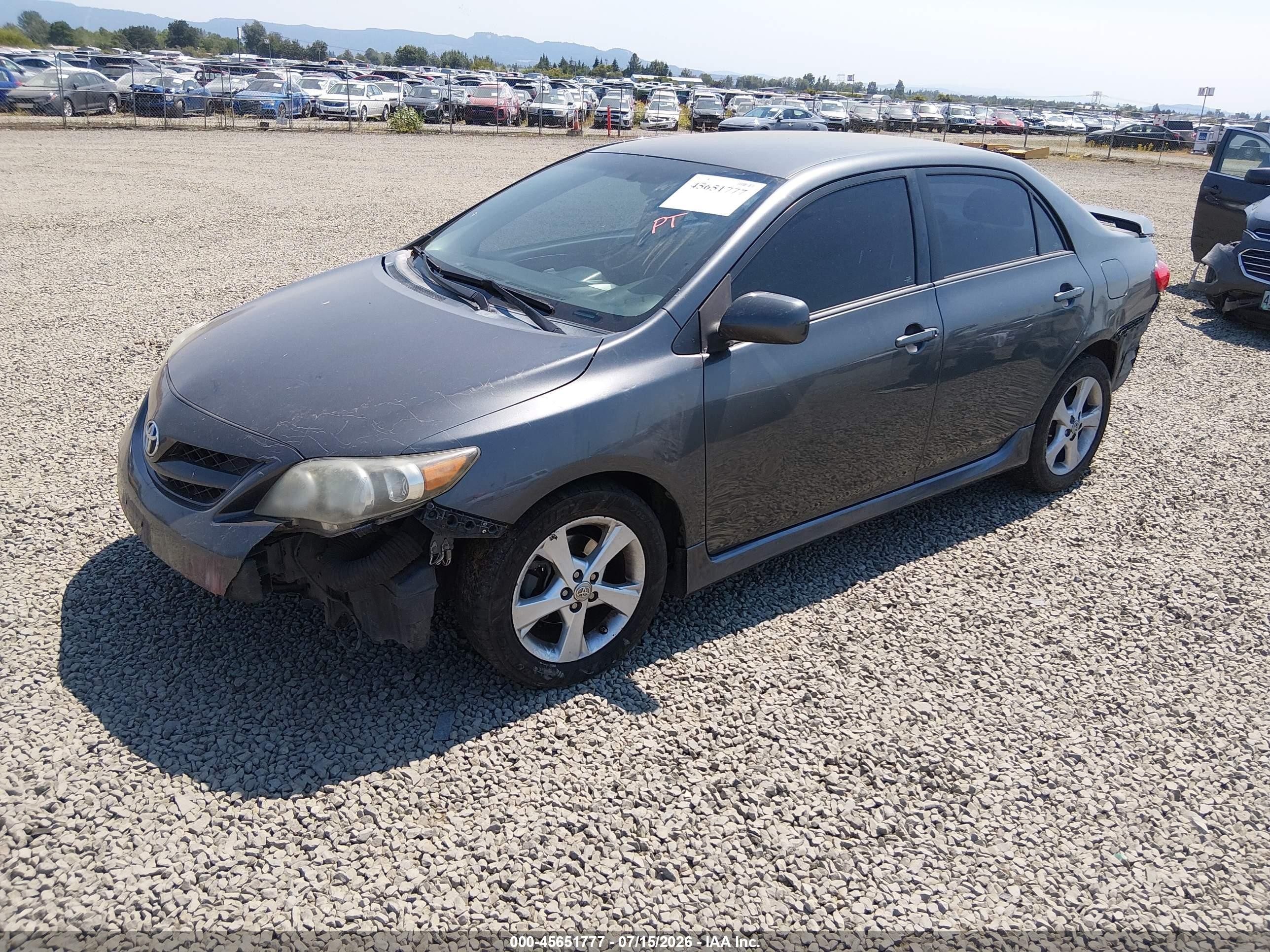 2012 Toyota Corolla S Gray vin: 2T1BU4EE2CC850439
