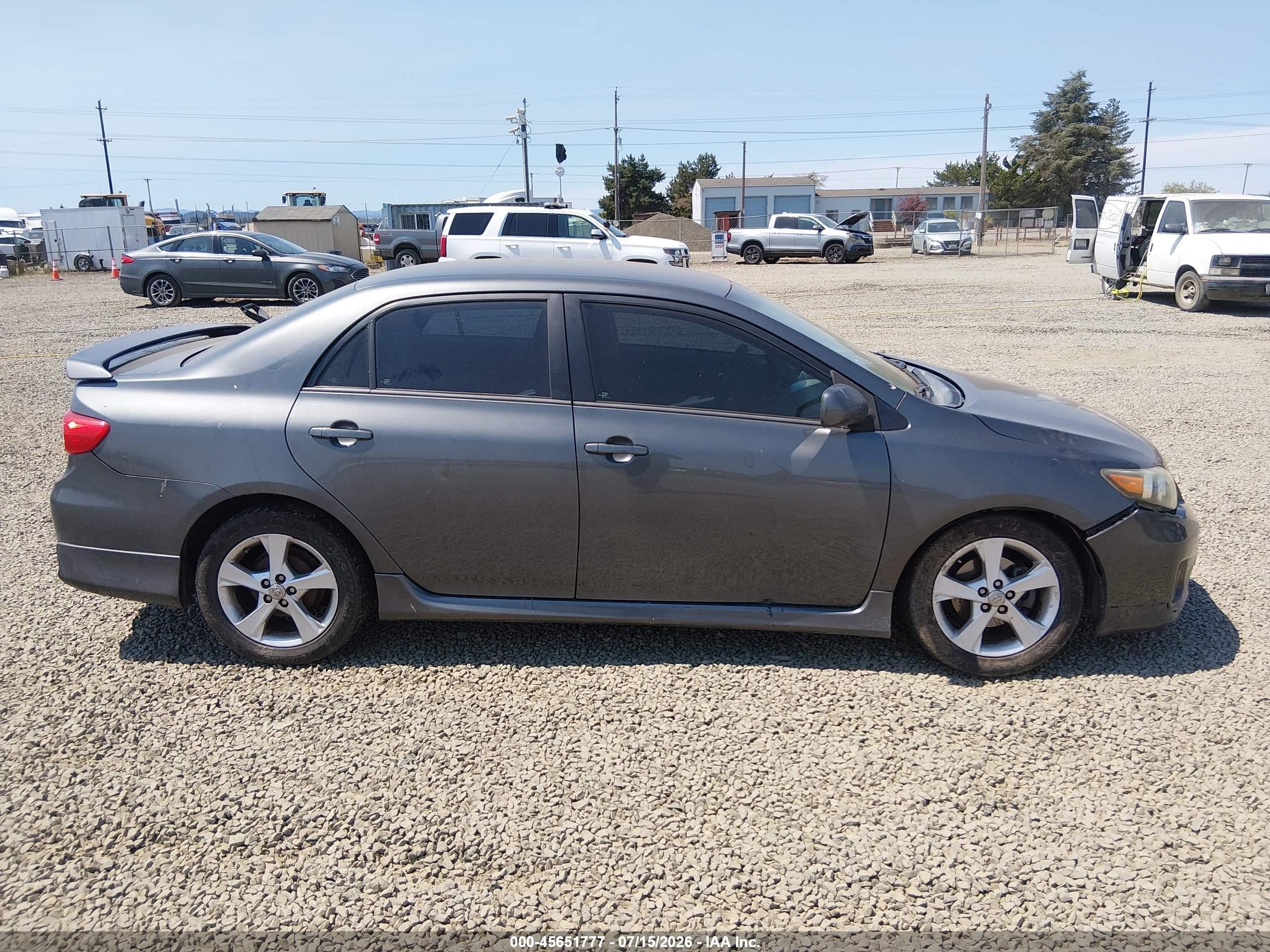 2012 Toyota Corolla S Gray vin: 2T1BU4EE2CC850439