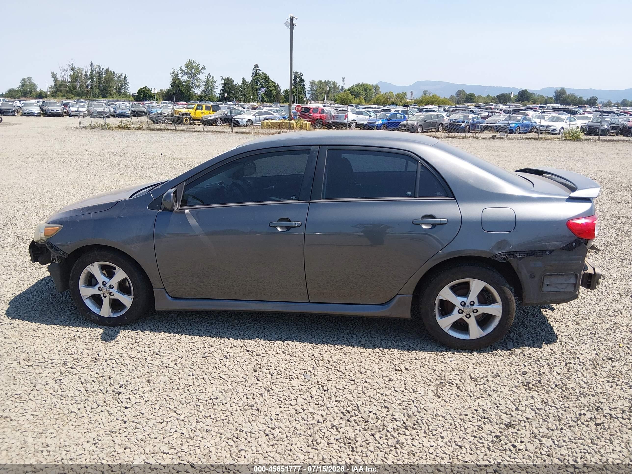 2012 Toyota Corolla S Gray vin: 2T1BU4EE2CC850439