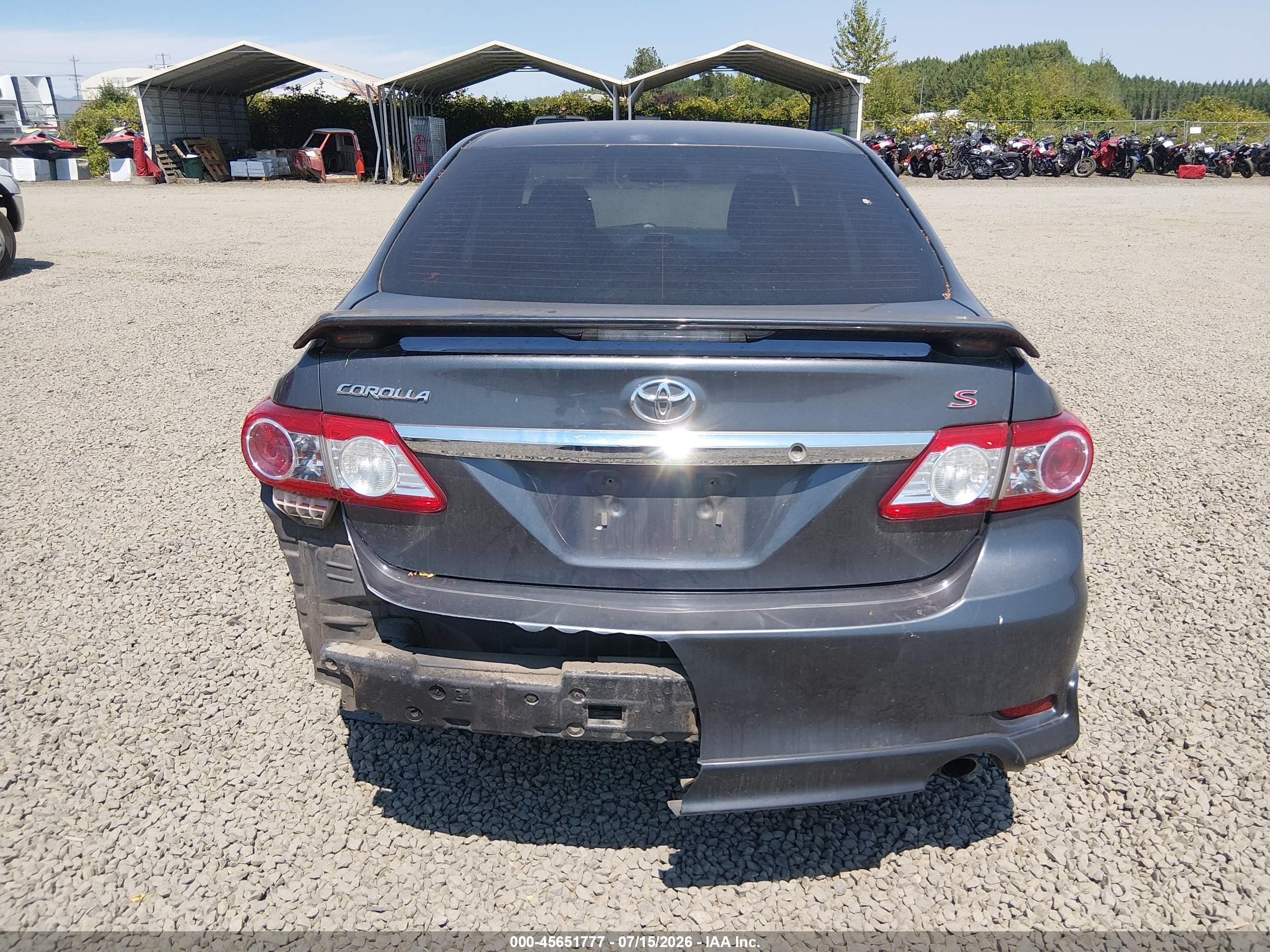 2012 Toyota Corolla S Gray vin: 2T1BU4EE2CC850439
