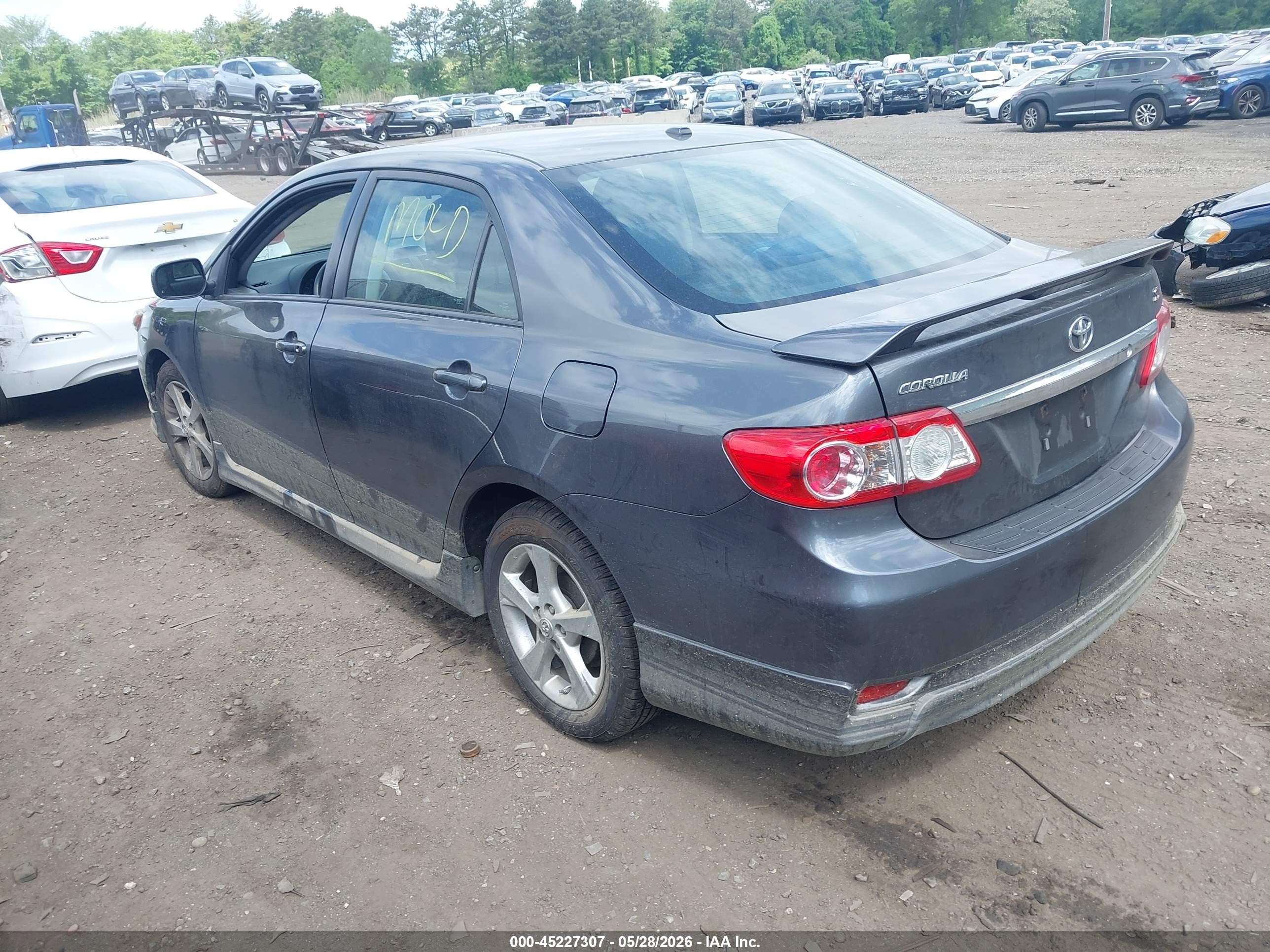 2012 Toyota Corolla S Gray vin: 2T1BU4EE2CC861232