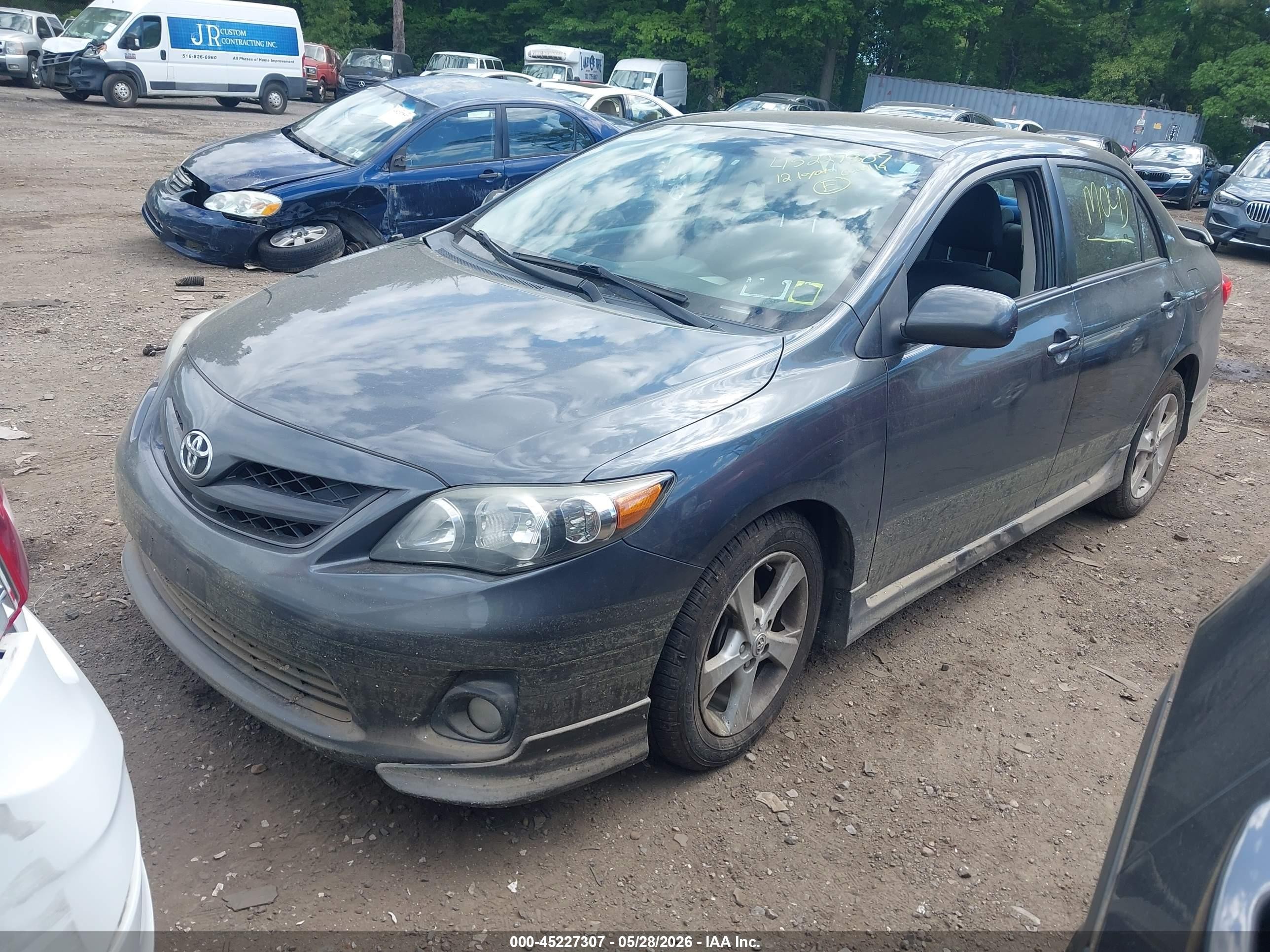 2012 Toyota Corolla S Gray vin: 2T1BU4EE2CC861232