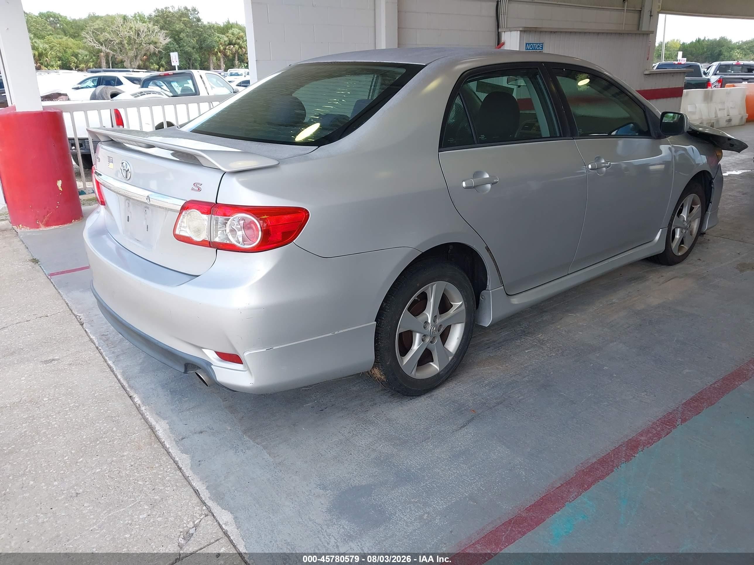 2012 Toyota Corolla S Silver vin: 2T1BU4EE2CC863336