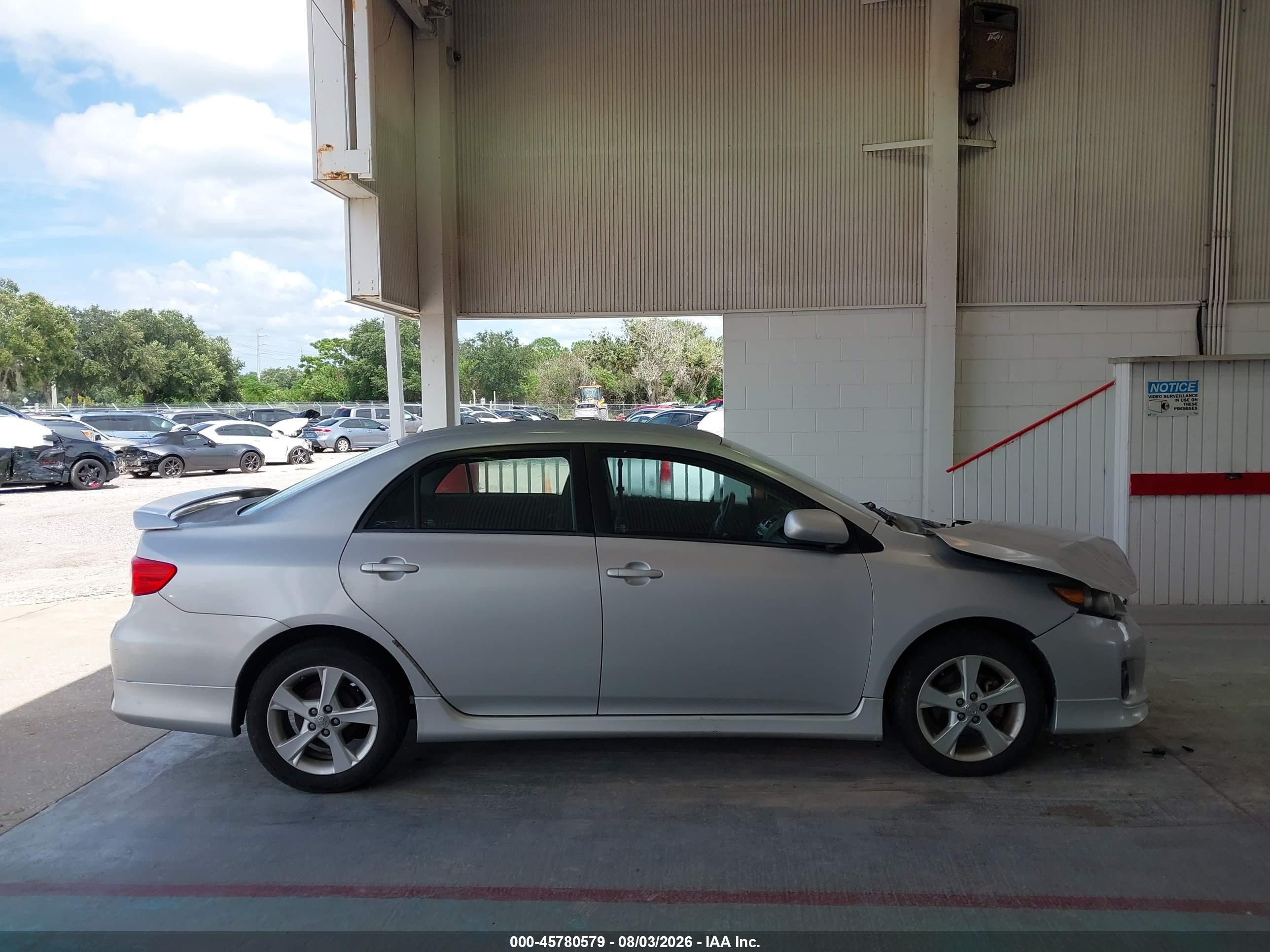 2012 Toyota Corolla S Silver vin: 2T1BU4EE2CC863336