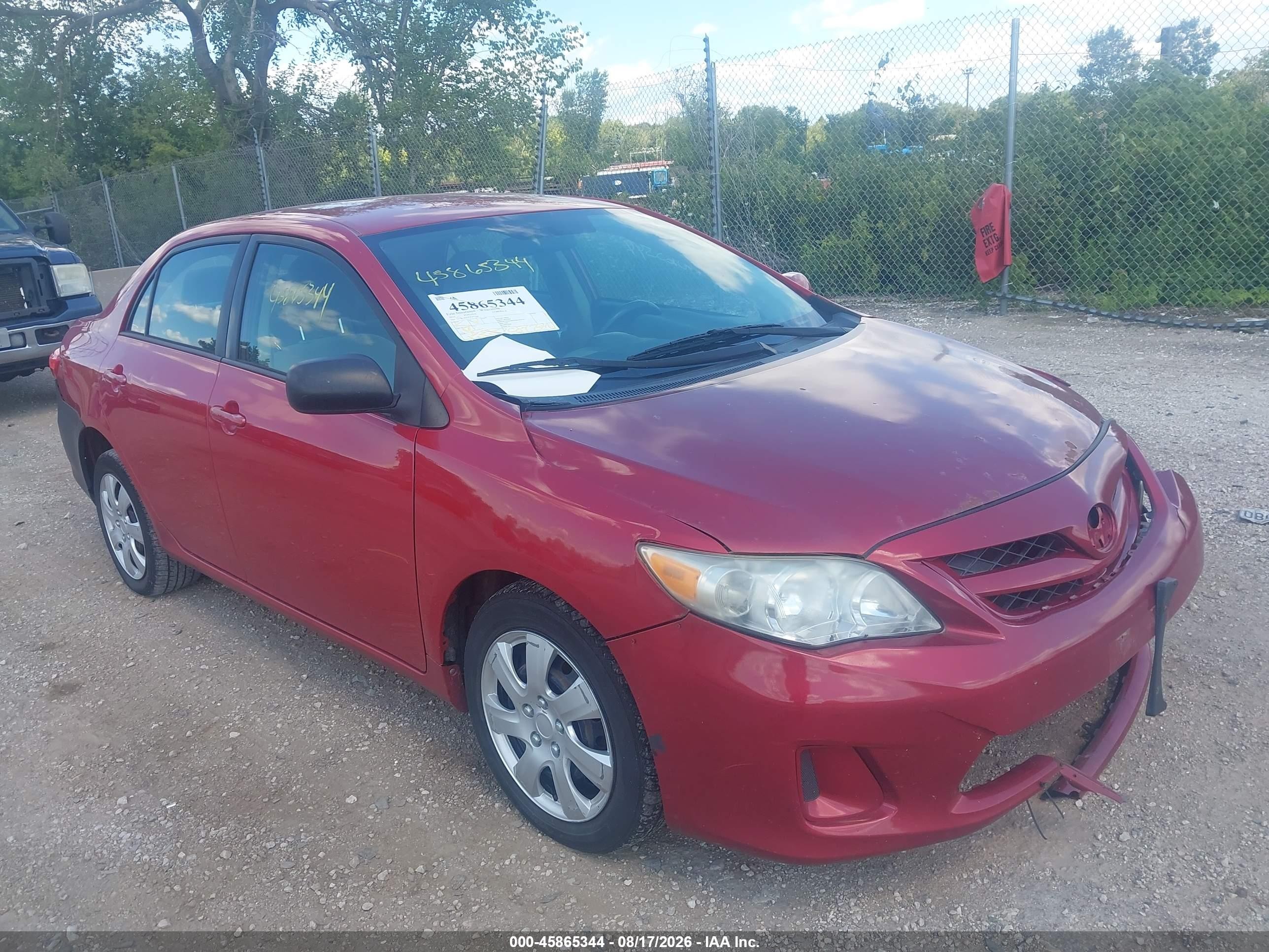 2012 Toyota Corolla Le Red vin: 2T1BU4EE2CC897504