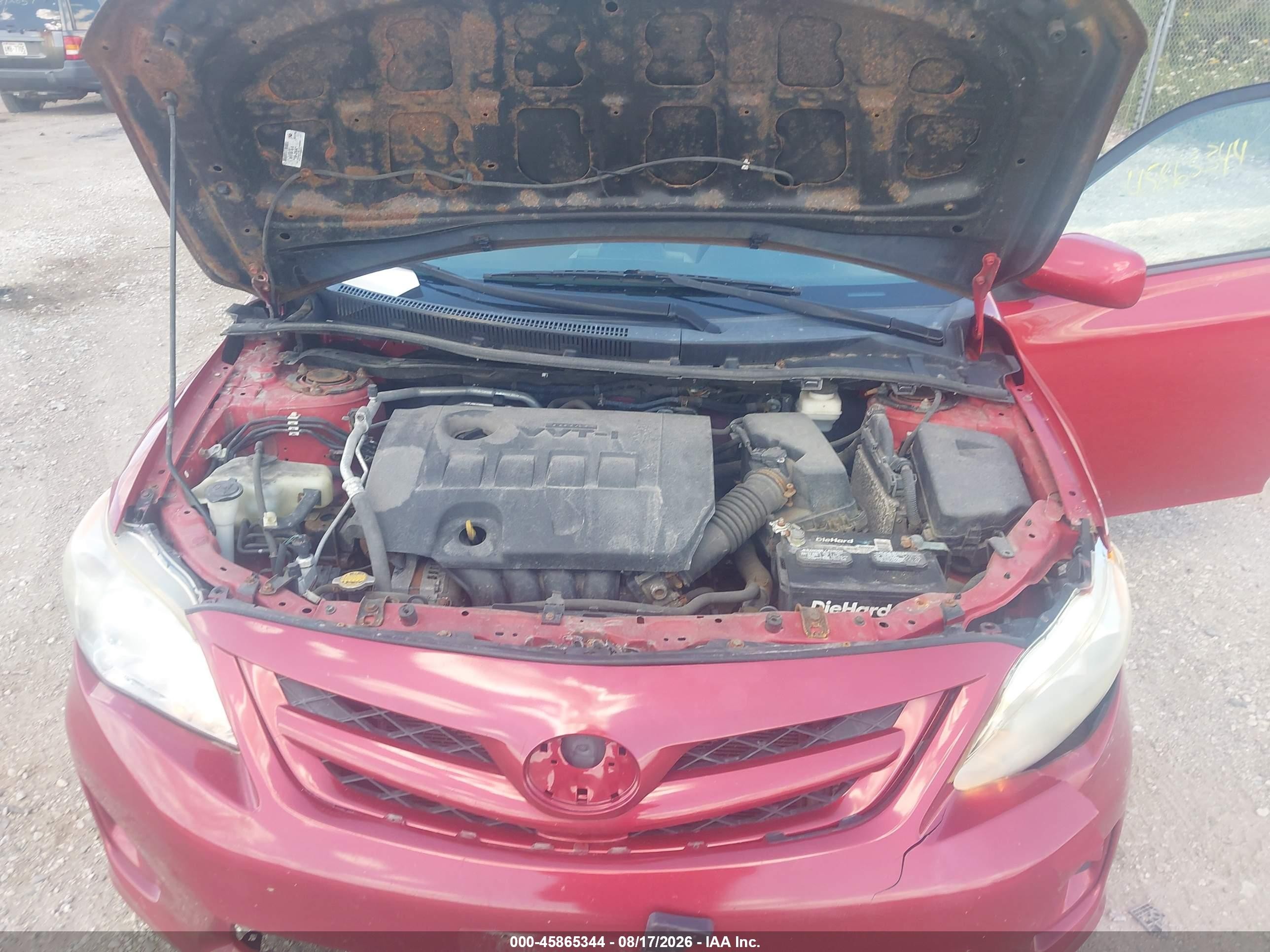2012 Toyota Corolla Le Red vin: 2T1BU4EE2CC897504
