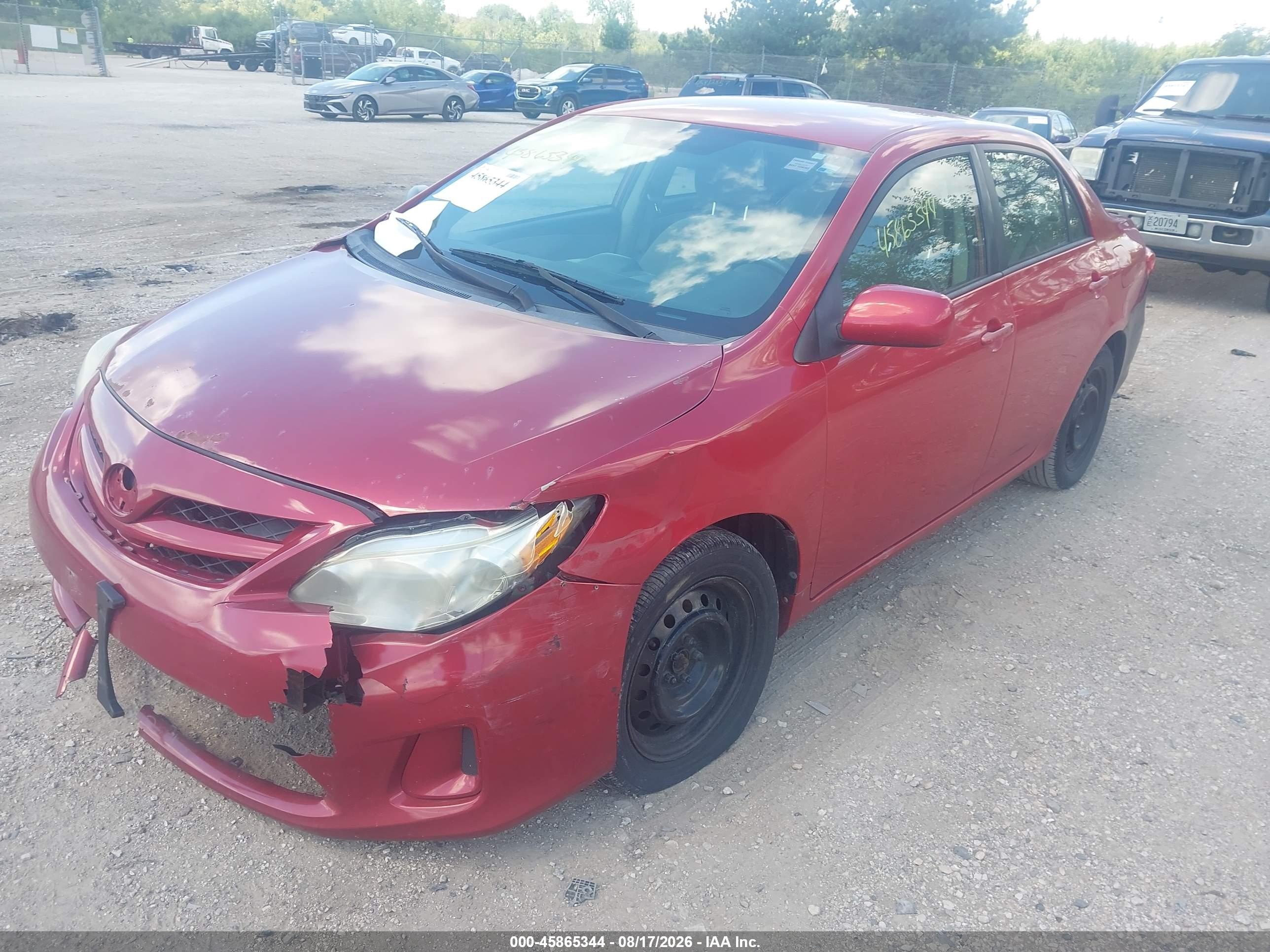 2012 Toyota Corolla Le Red vin: 2T1BU4EE2CC897504