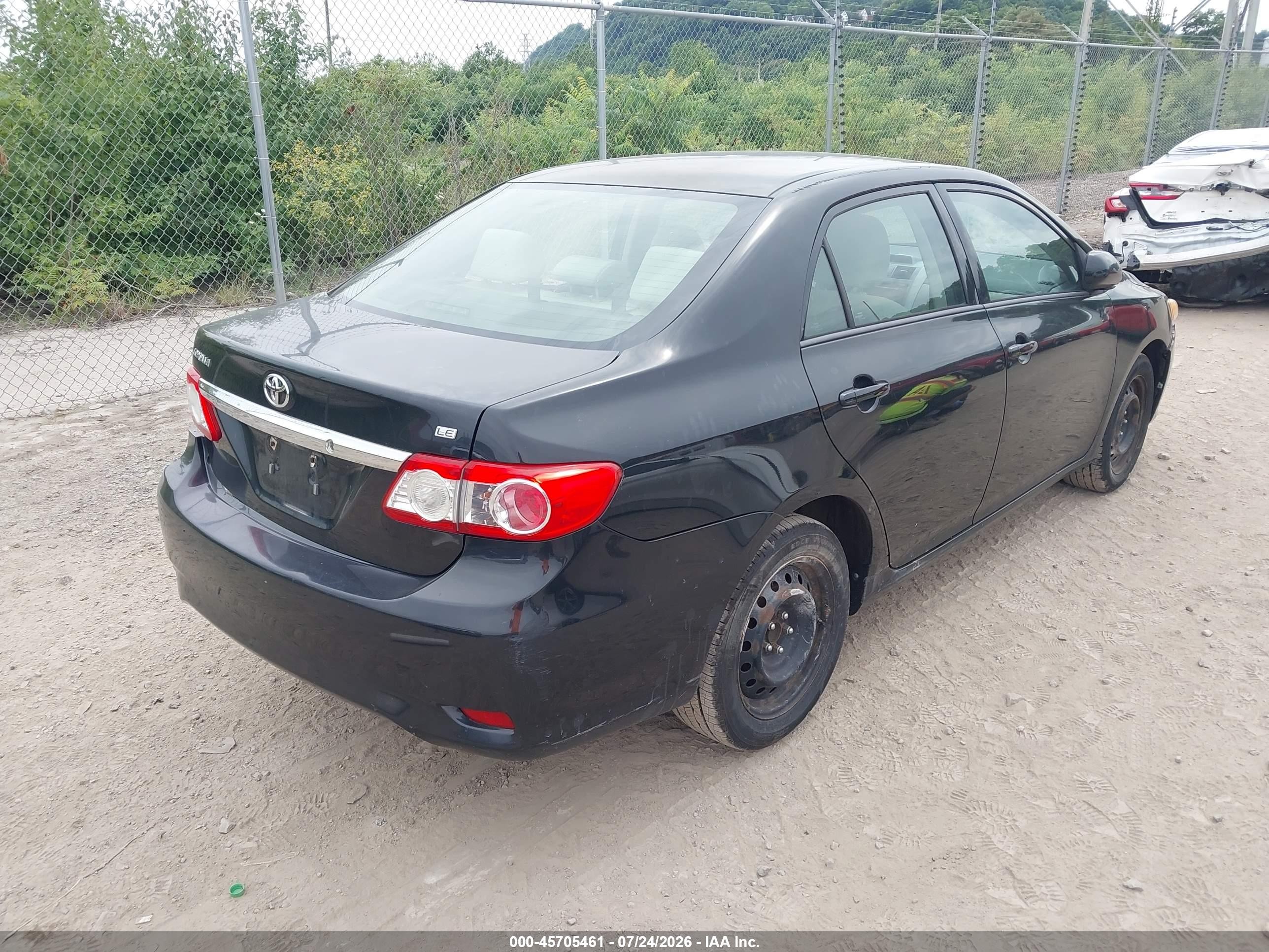 2012 Toyota Corolla Le Black vin: 2T1BU4EE2CC898863