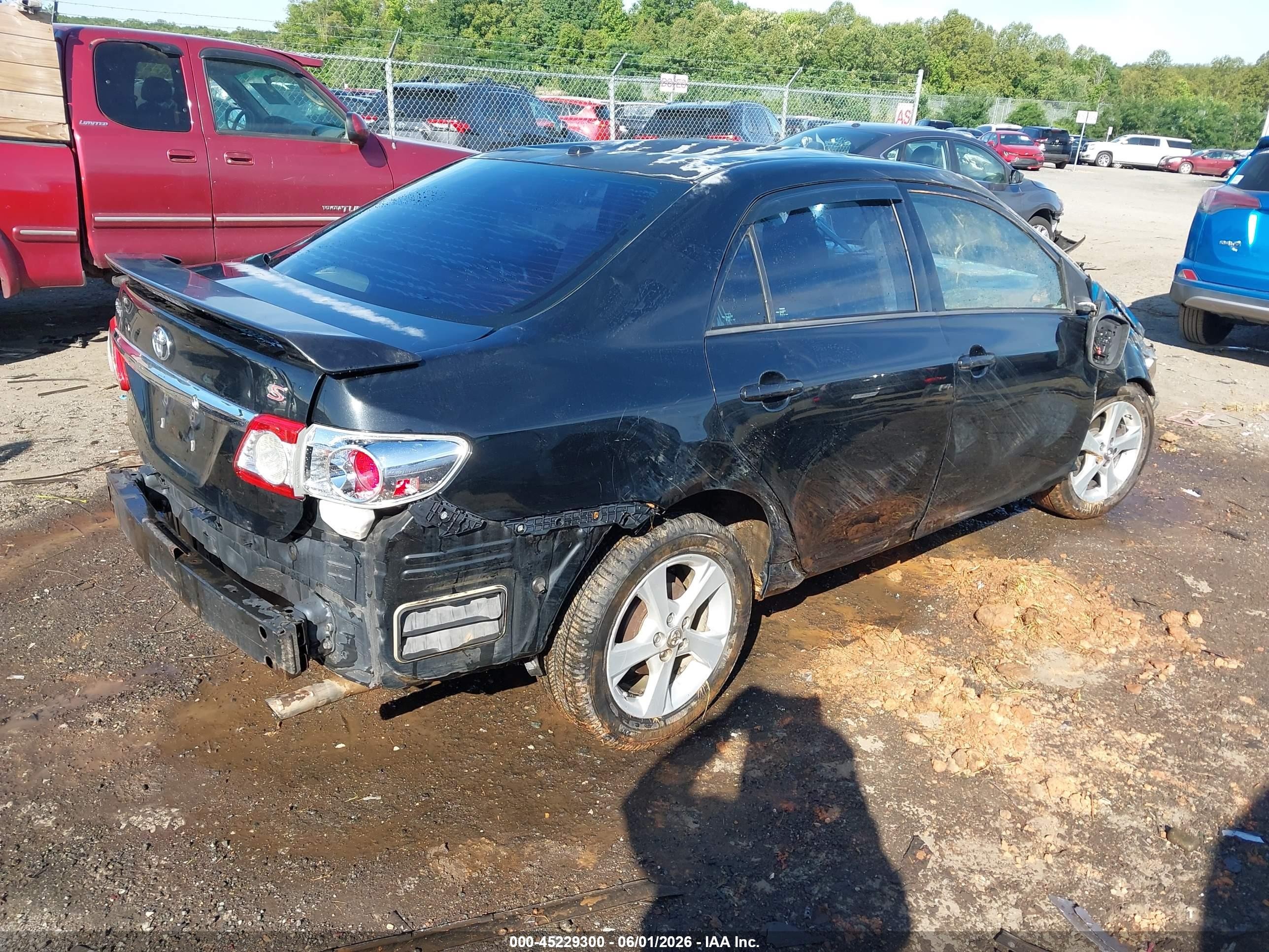 2012 Toyota Corolla S Black vin: 2T1BU4EE2CC915385